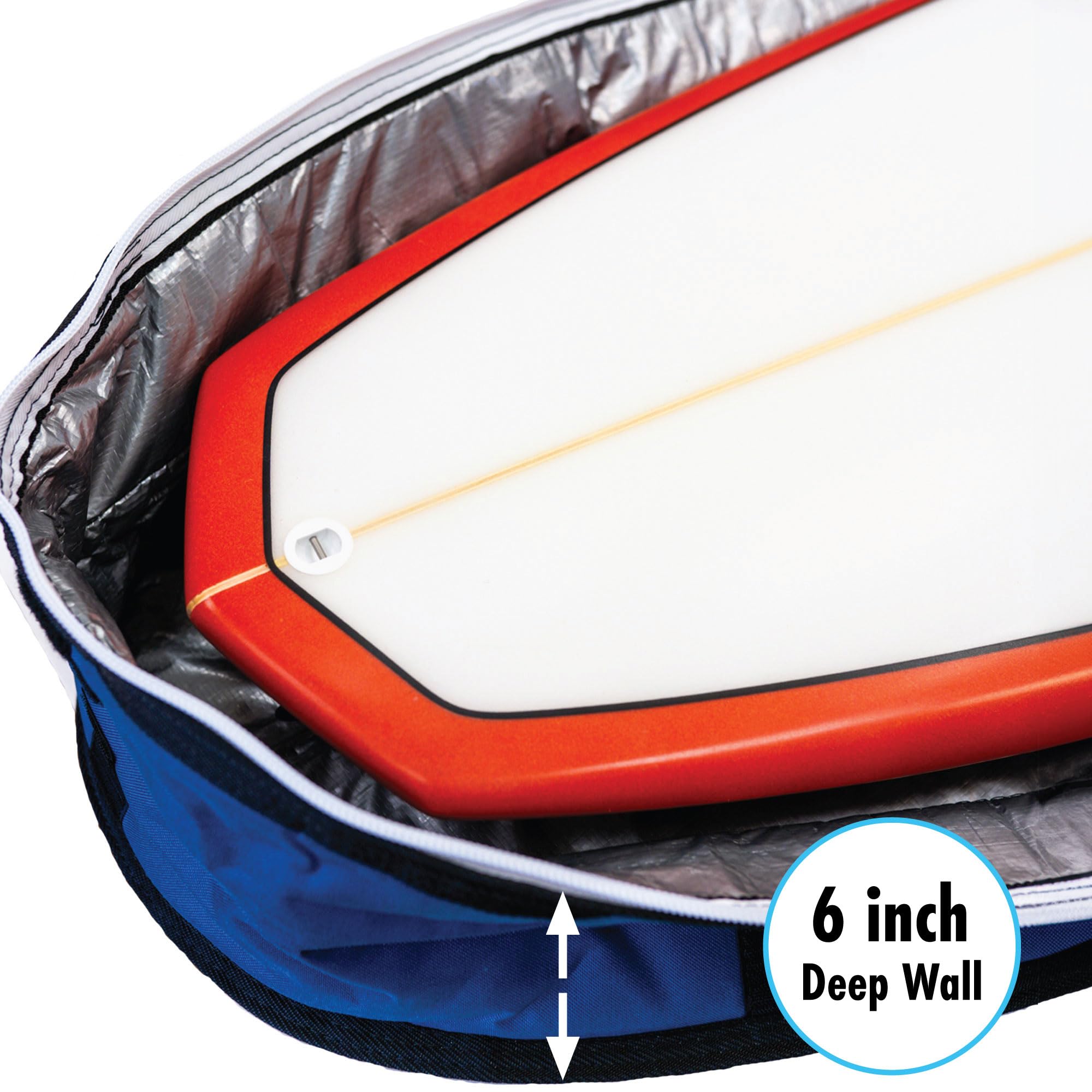 Premium Waterproof Surfboard Travel Bag - Durable Padded Protection for Short & Long Boards - Perfect for Surf Trips, Air Travel & Beach Storage
