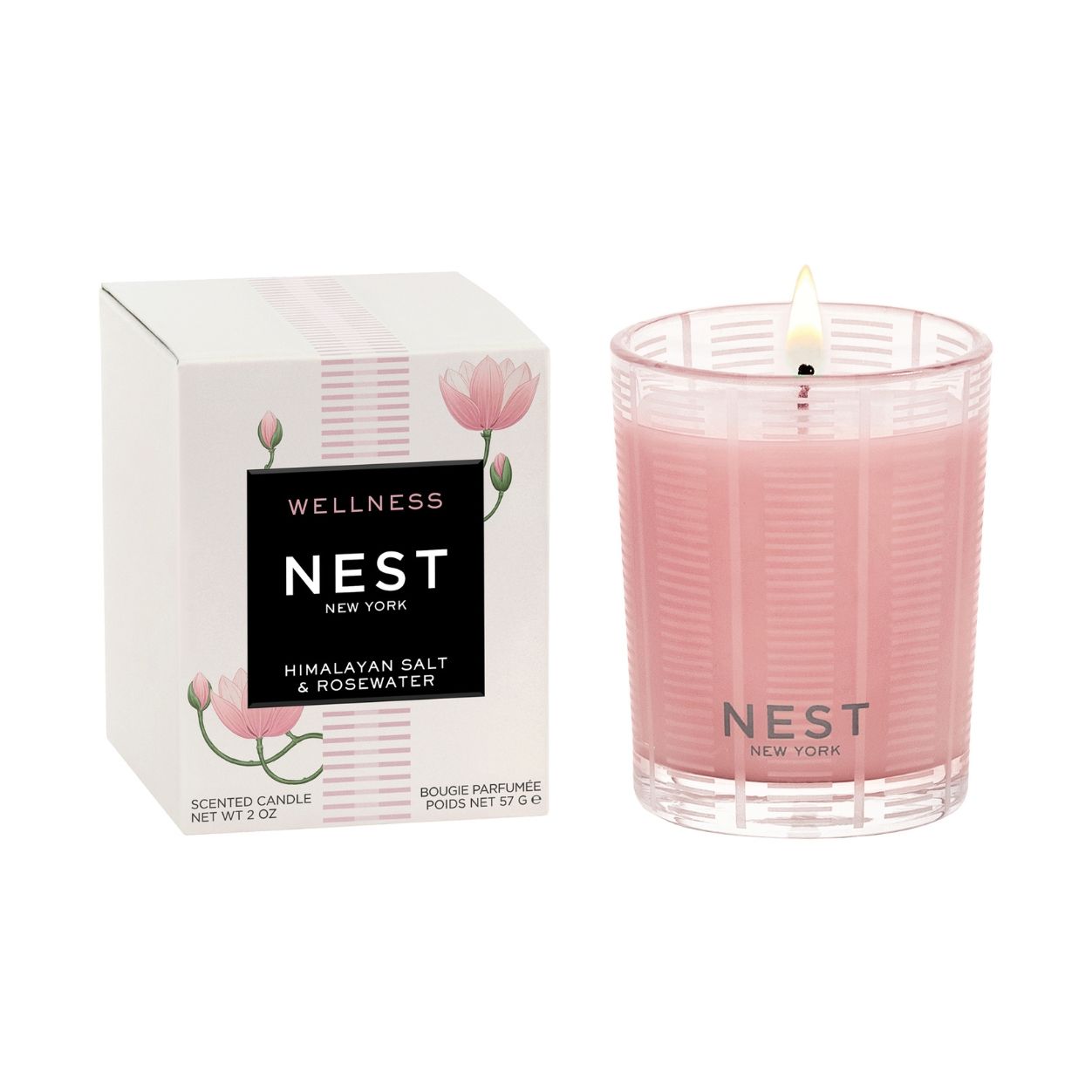 Himalayan Salt & Rosewater Scented Candle - Natural Aromatherapy for Relaxation, Meditation & Home Decor - Perfect for Spa, Yoga & Bedroom Ambiance