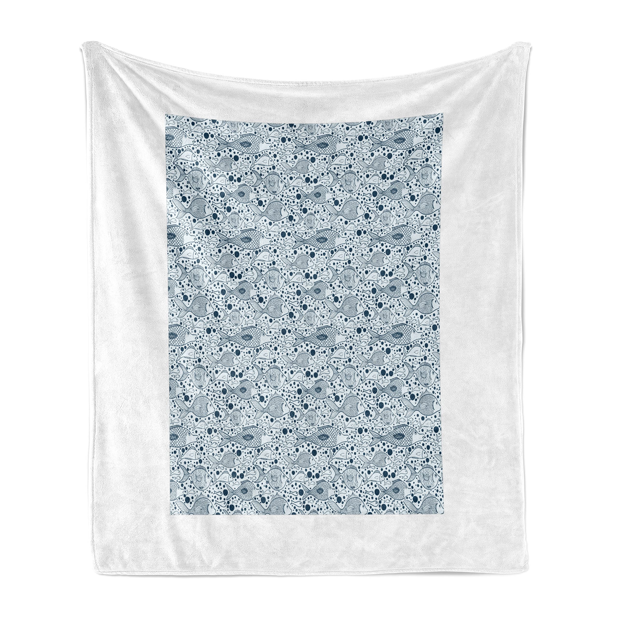 Ambesonne Blue Flannel Fleece Throw Blanket - 70