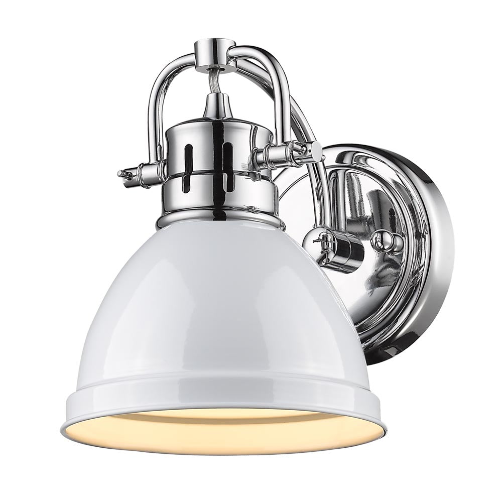 Chrome Finish Elm 1-Light Bathroom Vanity Light Fixture - Perfect for Modern Bathrooms and Powder Rooms