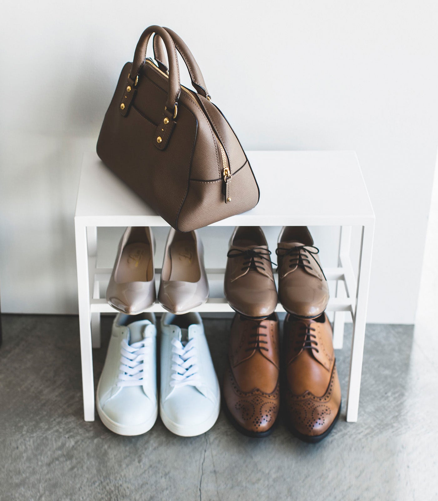 16 Hooks Steel Shoe Organizer - Space Saving Closet Storage for Shoes, Boots & Accessories - Perfect for Bedroom, Entryway, or Mudroom Organization