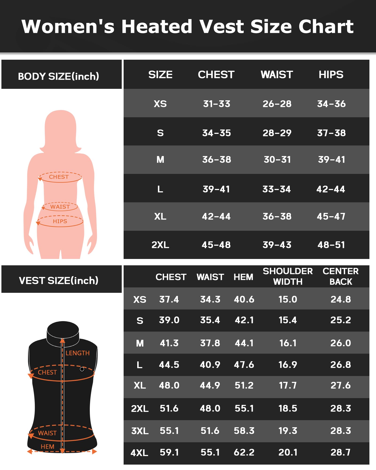 Venustas Women's Heated Vest with 6 Heating Zones - Lightweight Electric Fleece Jacket with Rechargeable Battery for Outdoor, Hiking & Winter Activities