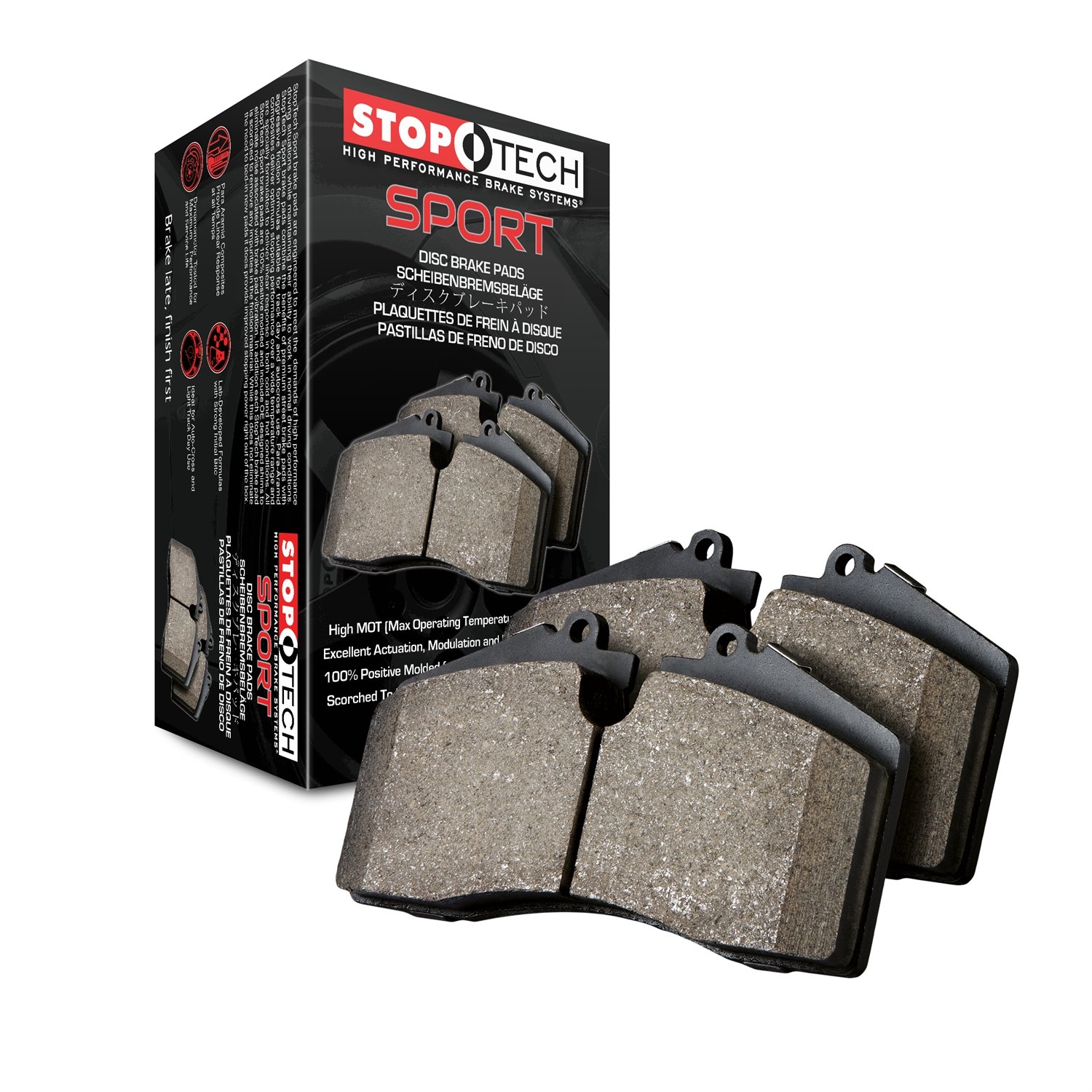 Stoptech 309.13030 Front High Performance Brake Pads for Cars & Trucks - Enhanced Stopping Power for Racing, Daily Driving & Off-Road Use