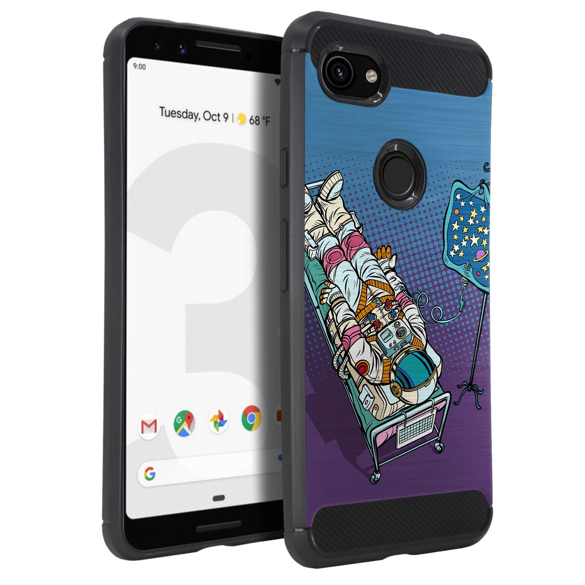 Google Pixel 3A XL Case - Slim TPU Cover with Astronaut Design for Daily Protection