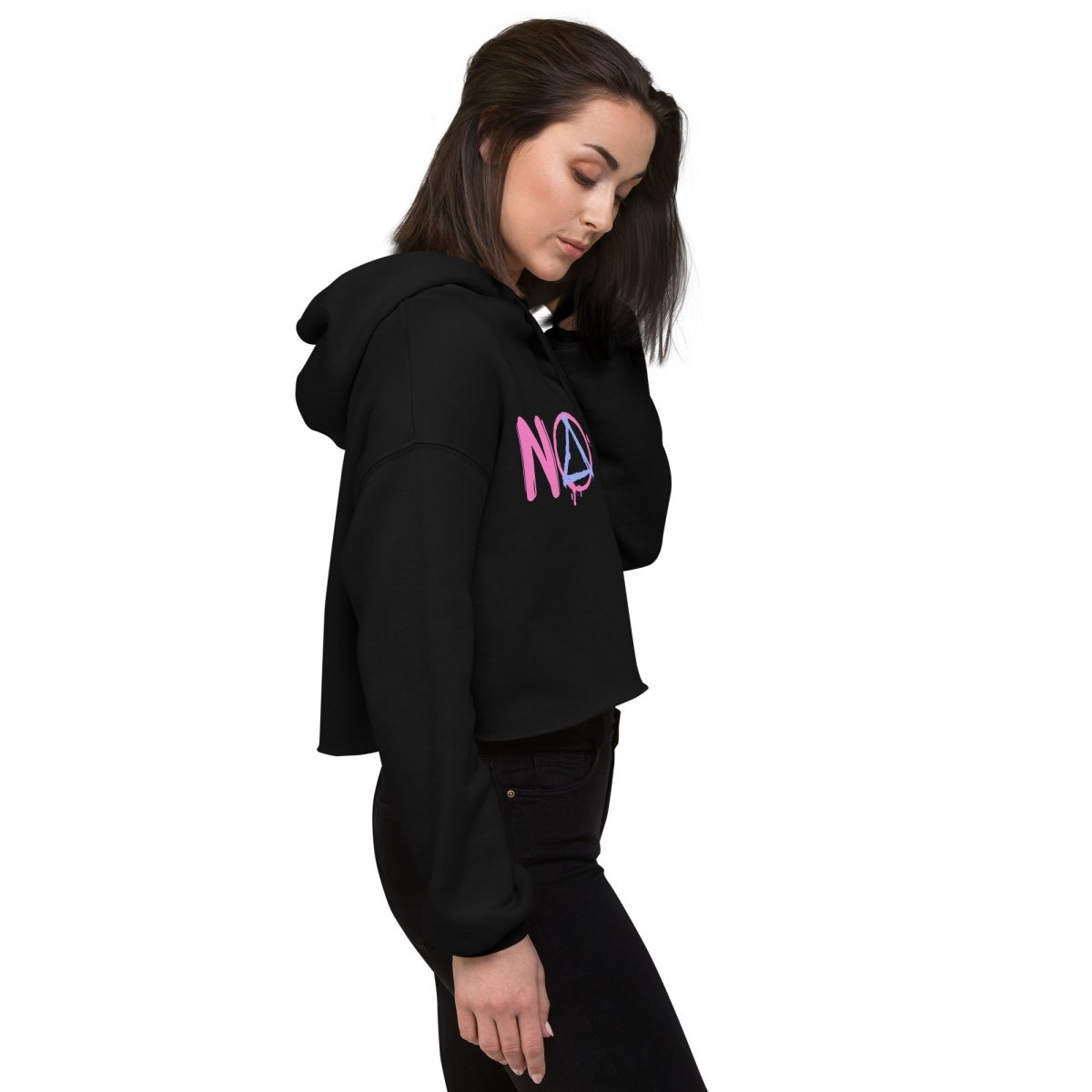 NOPE Crop Hoodie - Trendy Oversized Pullover for Women | Perfect for Streetwear, Gym & Casual Outfits