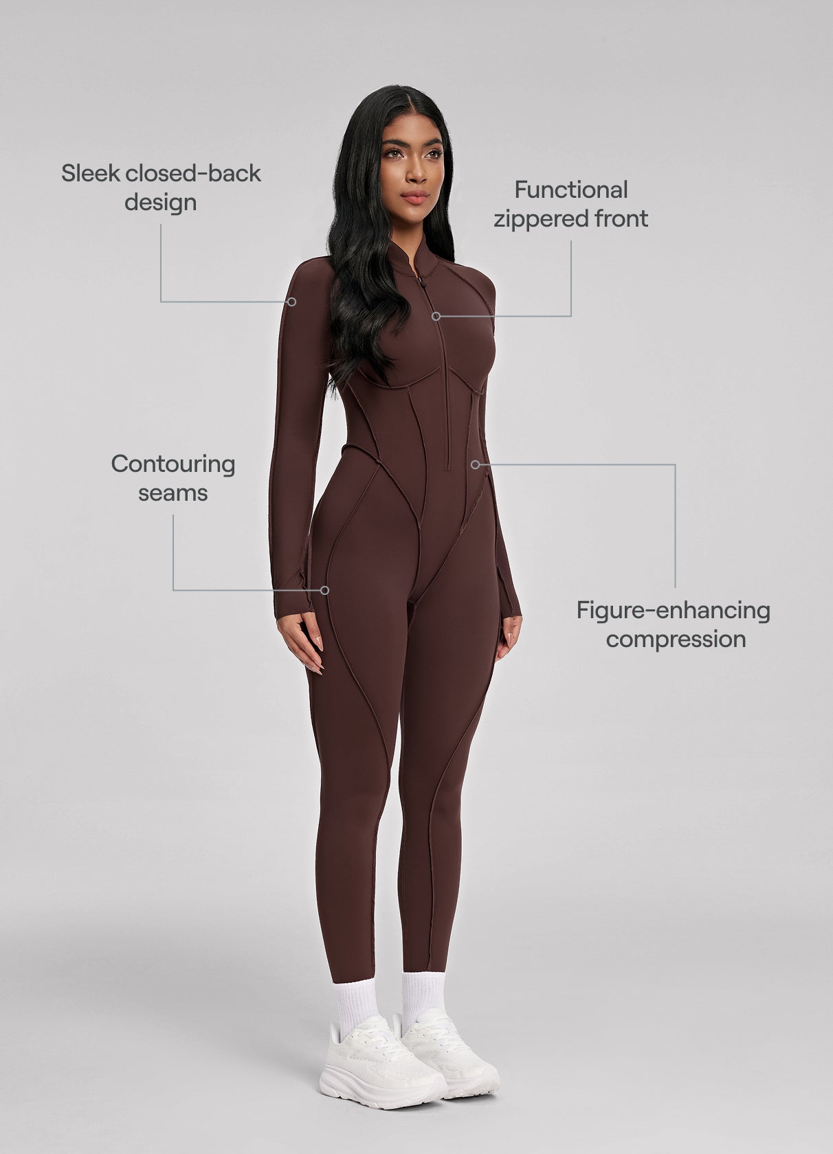 Premium Closed Back Catsuit - Full Body Latex Outfit for Women | Perfect for Fetish, Cosplay & Sensual Wear
