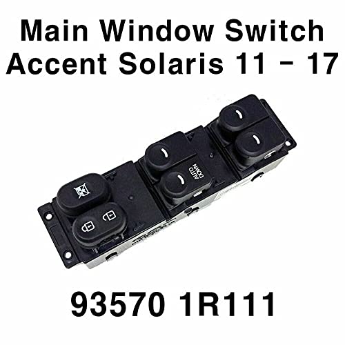 Hyundai Accent Solaris 2011-2017 Car Power Window Master Switch Button - Replacement Driver Side Window Control Panel for Smooth Operation (Perfect for Daily Commuting & Road Trips)