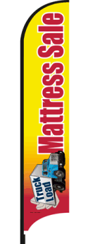 Feather Flag Banner - Heavy Duty Custom Advertising Flag for Outdoor Sales & Events | Perfect for Mattress Sales, Grand Openings & Promotions