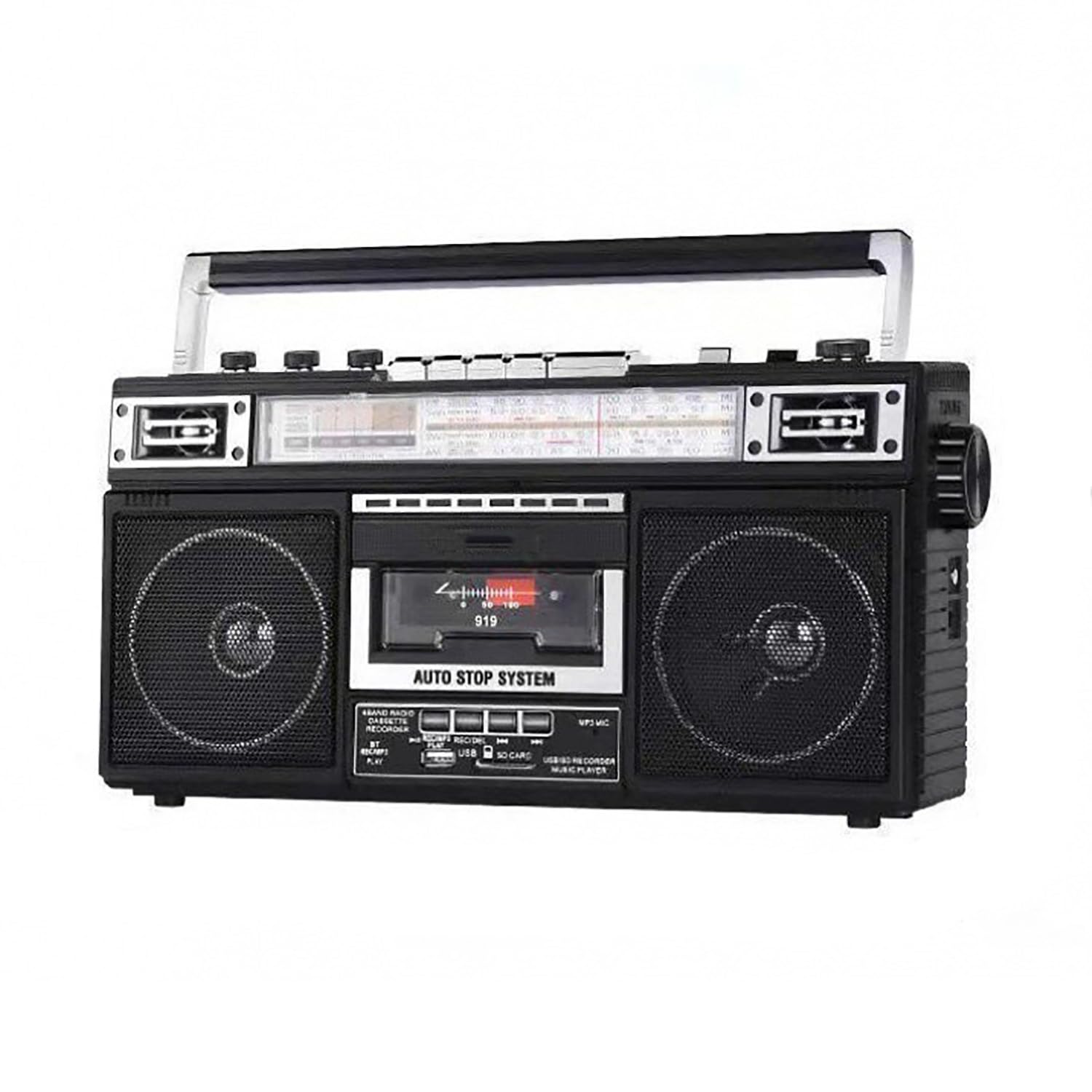 Vintage Retro Bluetooth Cassette Player with SD/USB Playback & Recording - Classic Style Radio with Modern HD Audio for Home, Office & Gift Giving