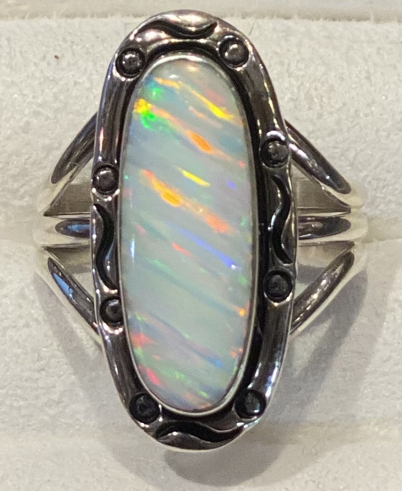 Opalite Oval Ring - Size 11 | Handmade Gemstone Jewelry for Women | Perfect for Boho Style & Spiritual Healing