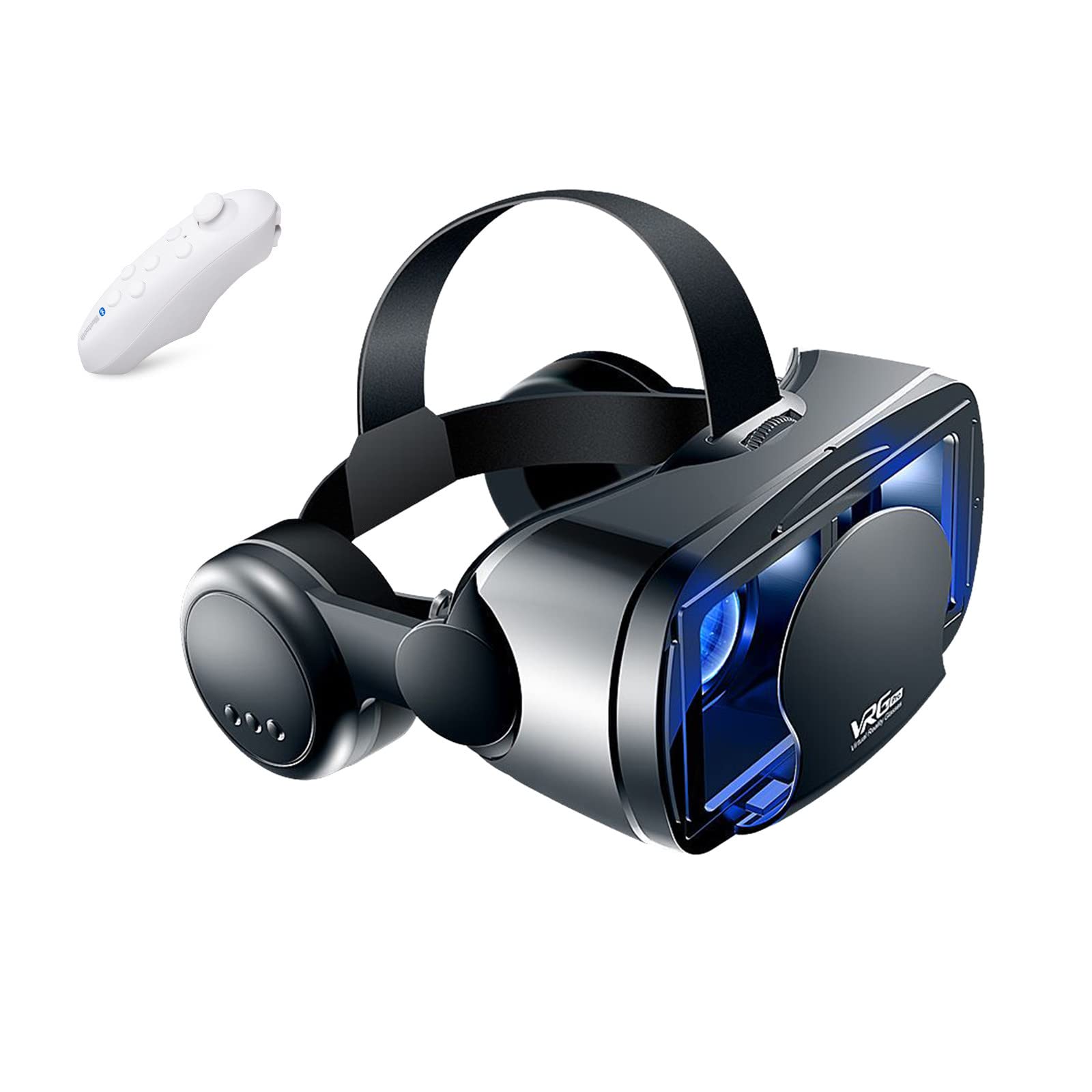 Comigeewa VR Headset for iPhone & Android Phones - 3D Virtual Reality Glasses with Wireless Headphones for IMAX Movies, Gaming & 360 Videos - Perfect for Home Entertainment, Virtual Travel & Immersive Gaming Experiences