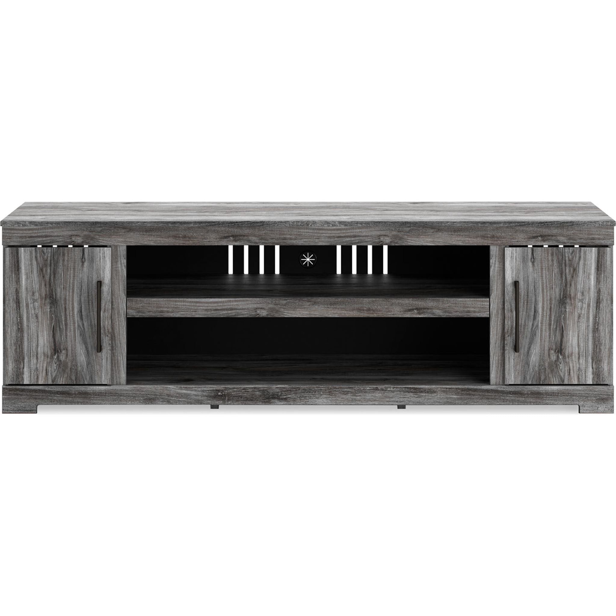 Baystorm TV Stand for Flat Screen TVs - Modern Gray TV Console with Storage Shelf - Perfect for Living Room, Bedroom & Home Theater Setup