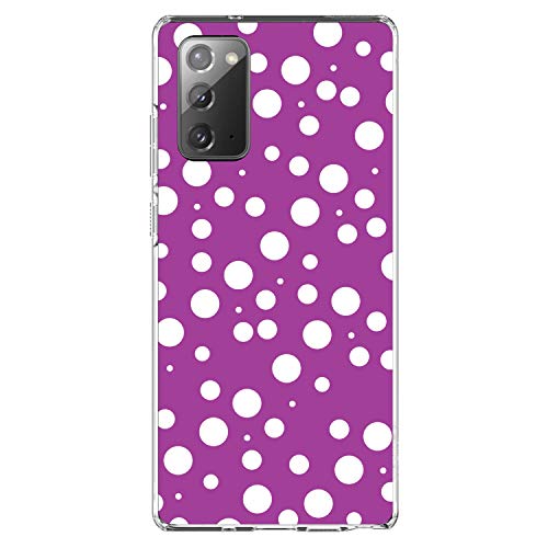 Fuchsia White Bubbles Polka Dots On Clear Case