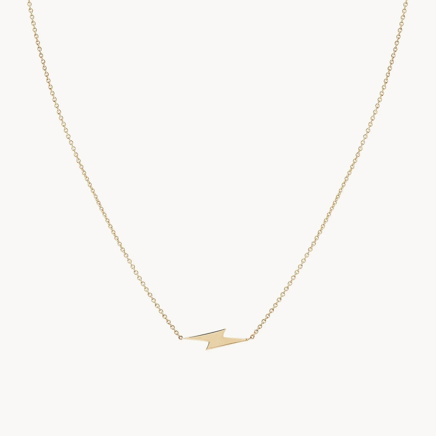14K Yellow Gold Lightning Bolt Necklace - Dainty Everyday Jewelry for Women - Perfect for Gifts, Layering & Boho Style Outfits
