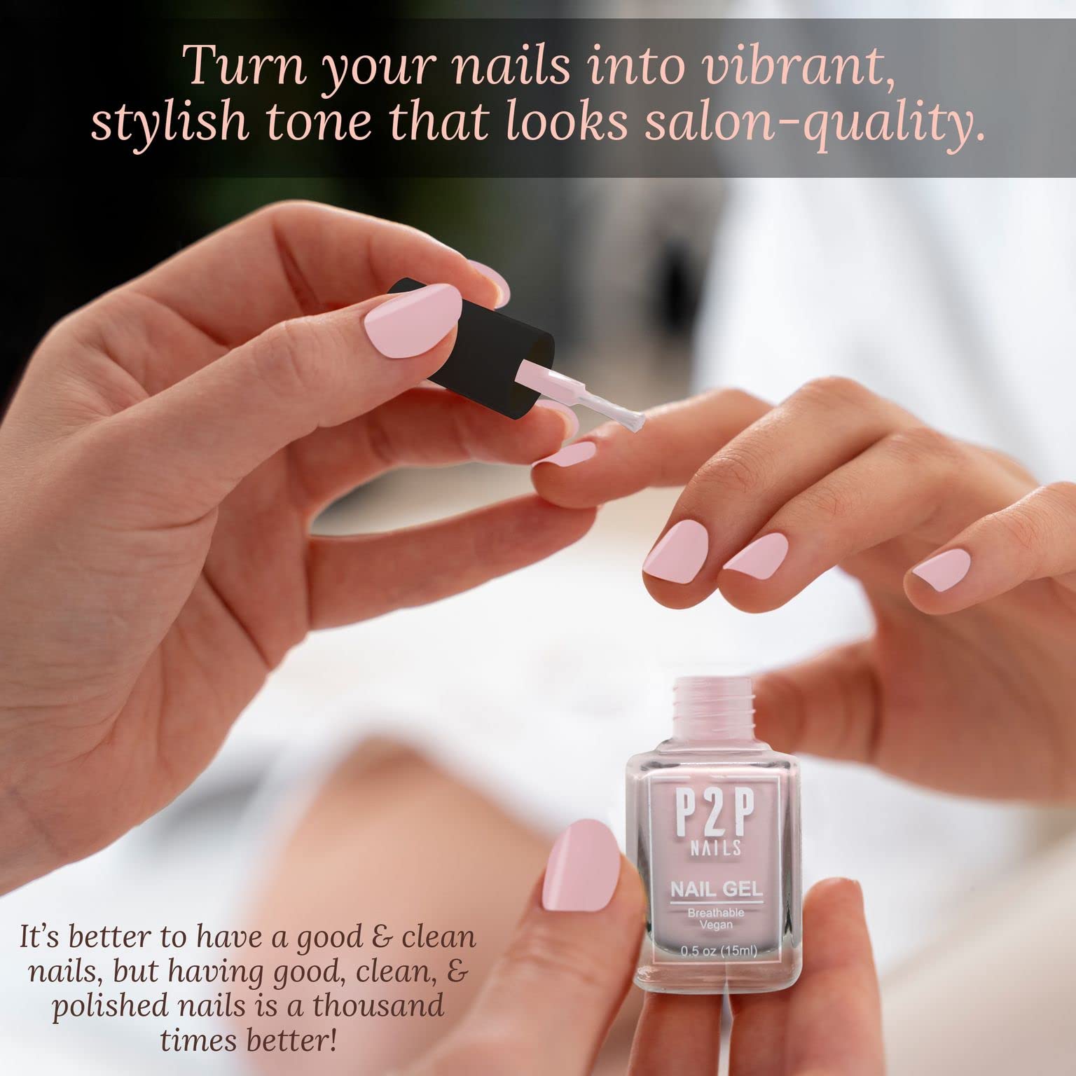 Vegan Nail Gel Polish - Natural Shine, Scratch-Free, Quick Dry Gel Polish with Smooth Texture in Vibrant Colors (Cotton Candy) - Perfect for Manicures, Pedicures & Nail Art at Home or Salon
