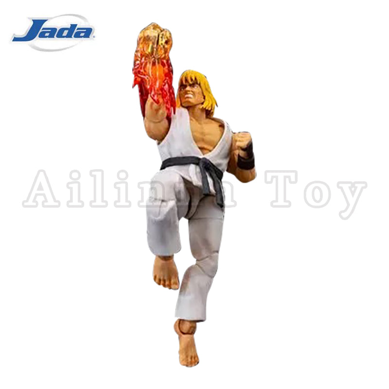 Jada Toys 1/12 Scale 6-Inch Ultra Street Fighter II Action Figure - Ken (Player 2) Collectible Fighting Game Character for Display & Play | Perfect for Gamers & Anime Fans