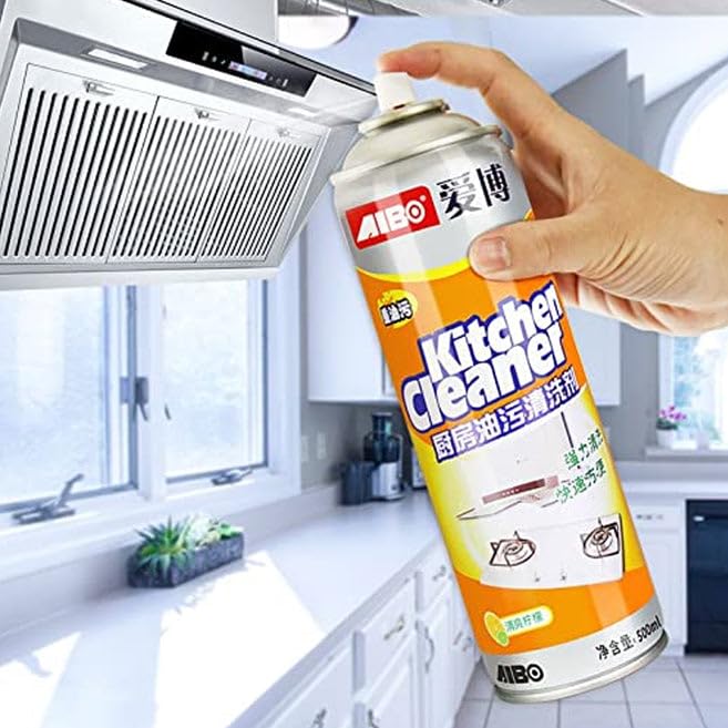 Tesoriq Multipurpose Bubble Foam Cleaner - Powerful Kitchen Degreaser Spray for Oil & Grease Removal, Chimney & Surface Cleaning (500ml) - Ideal for Stovetops, Ovens, Grills & Home Deep Cleaning