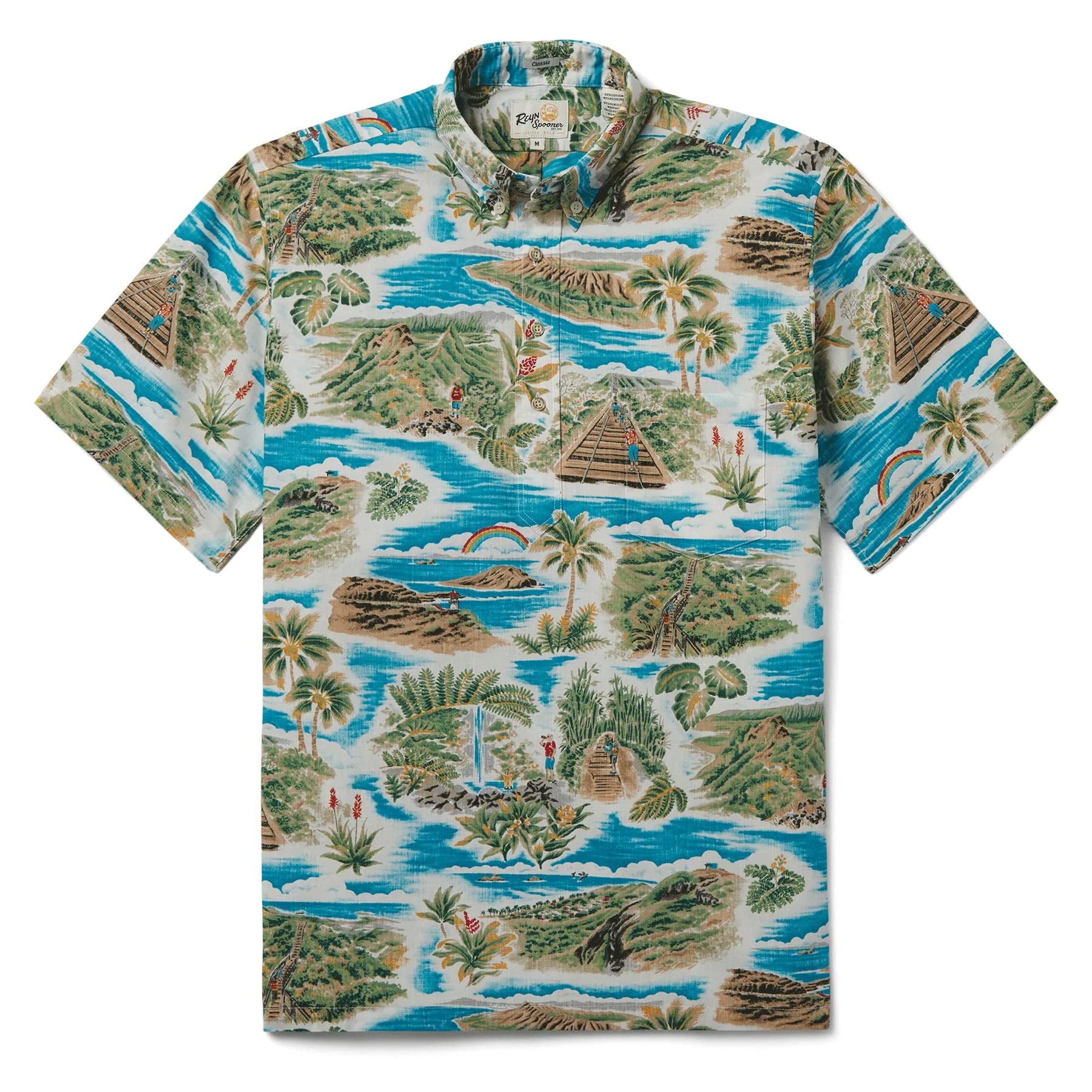 Reyn Spooner Hawaiian Aloha Shirt - Premium Pullover for Men | Tropical Vacation & Beach Wear | Casual Summer Shirt for Luau Parties & Island Getaways
