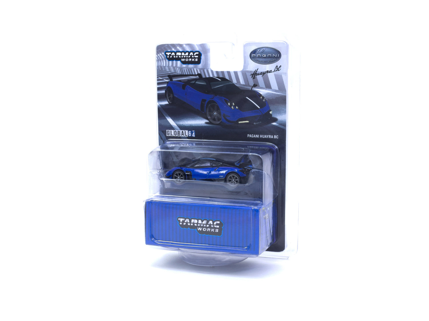 Tarmac Works 1/64 Pagani Huayra BC Blu Francia Diecast Model Car - Premium Collectible for Car Enthusiasts & Display in Home/Office