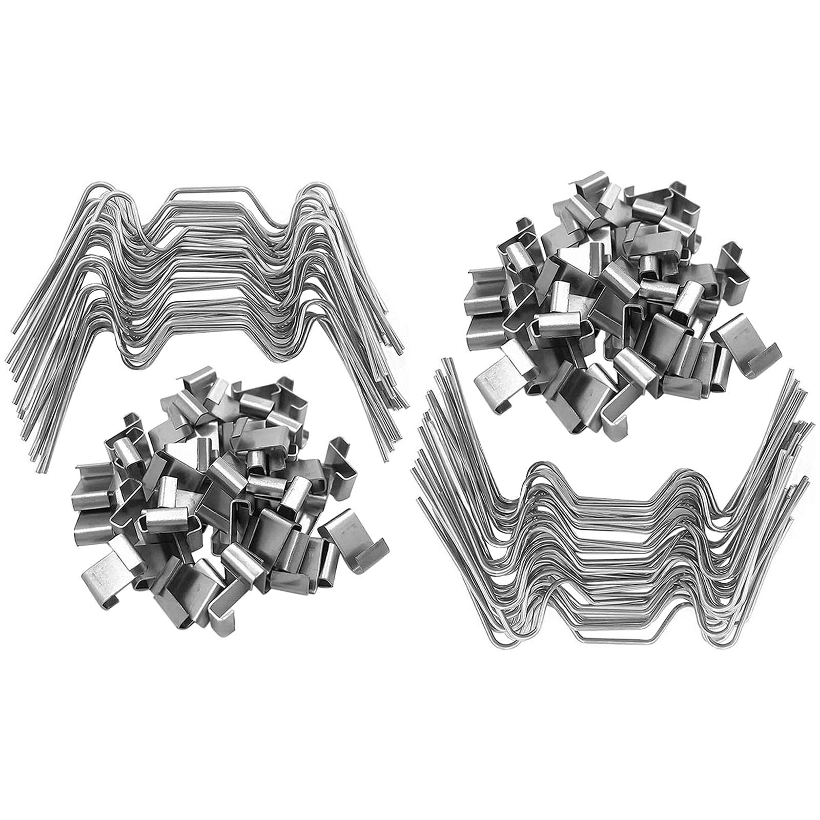 Stainless Steel 304 Z-Type Greenhouse Glass Clips - 50pcs for Secure Glass Pane Fixation | Durable Glazing Clips for Patio Greenhouse, Garden Shed & DIY Projects