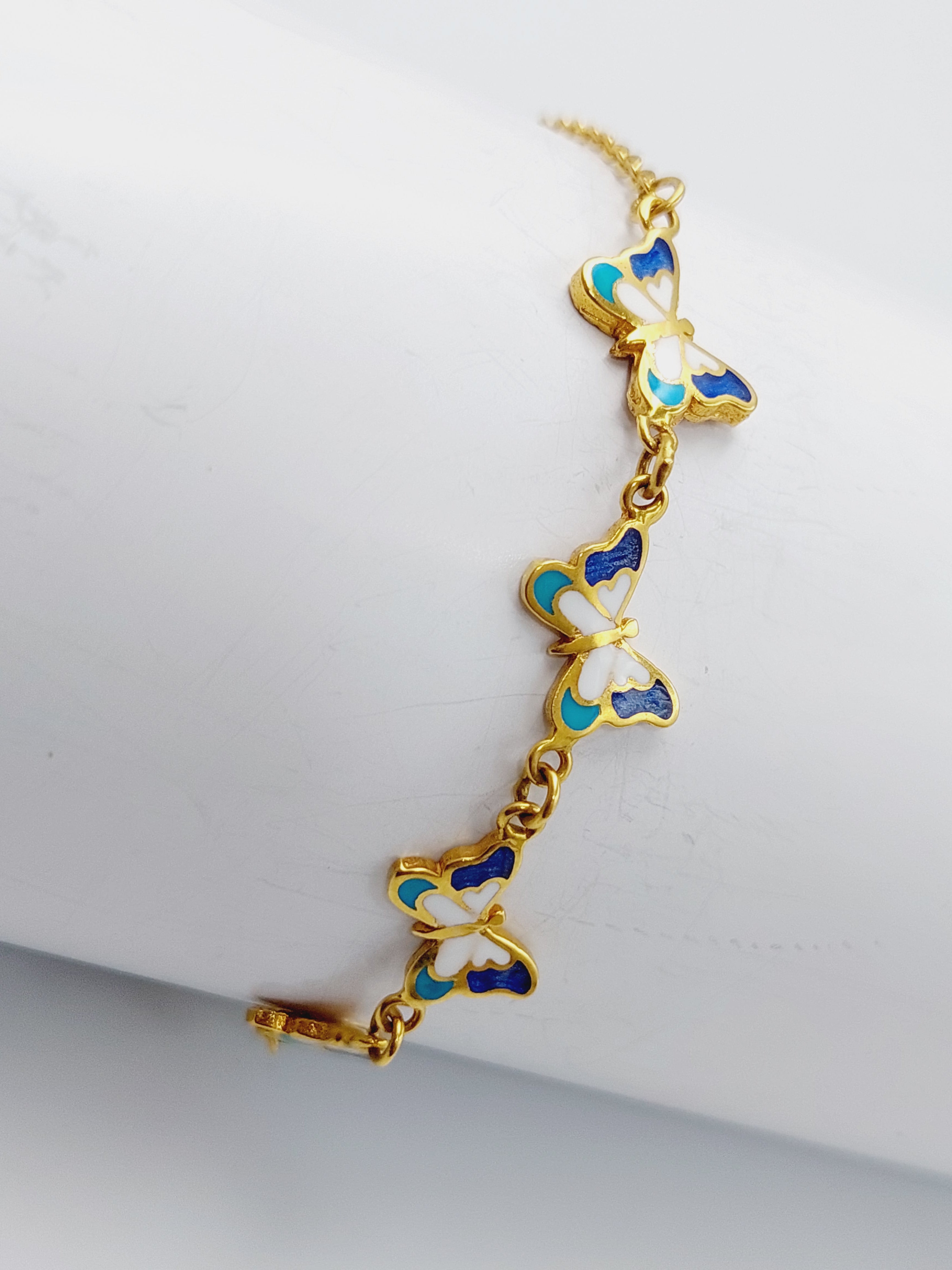 Enamel Butterfly Bracelet for Women - Elegant Handmade Jewelry Gift for Birthday, Anniversary & Special Occasions - Perfect for Casual Wear, Parties & Romantic Dates