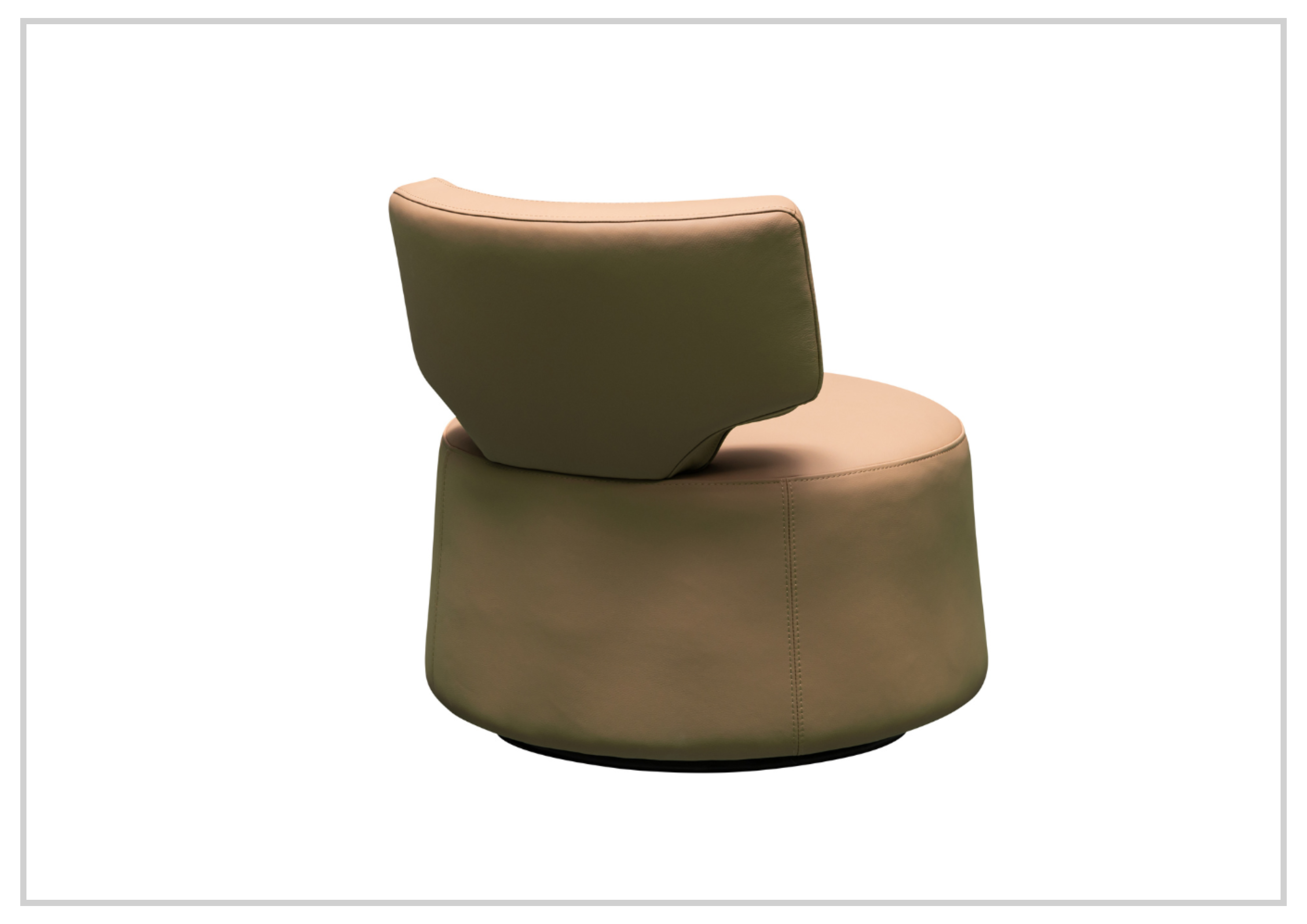 Klaussner Pavia Leather Swivel Chair with Foam Back & Seat Cushion - Modern Office Chair for Home & Office Workspace, Comfortable Desk Chair for Working, Studying or Gaming