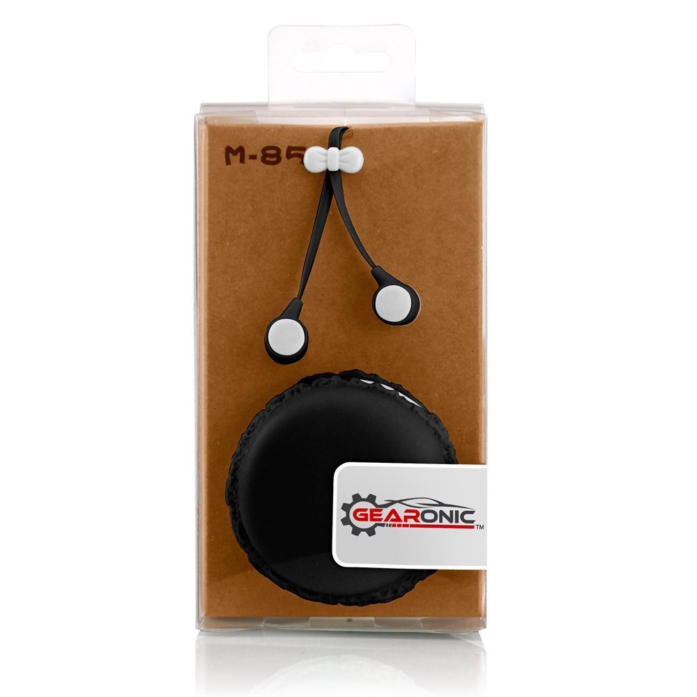GEARONIC TM Cute 3.5mm In-Ear Earphones with Macaron Case - Noise Isolating Earbuds for iPhone, Android, PC & MP3 - Perfect for Workouts, Commuting & Travel