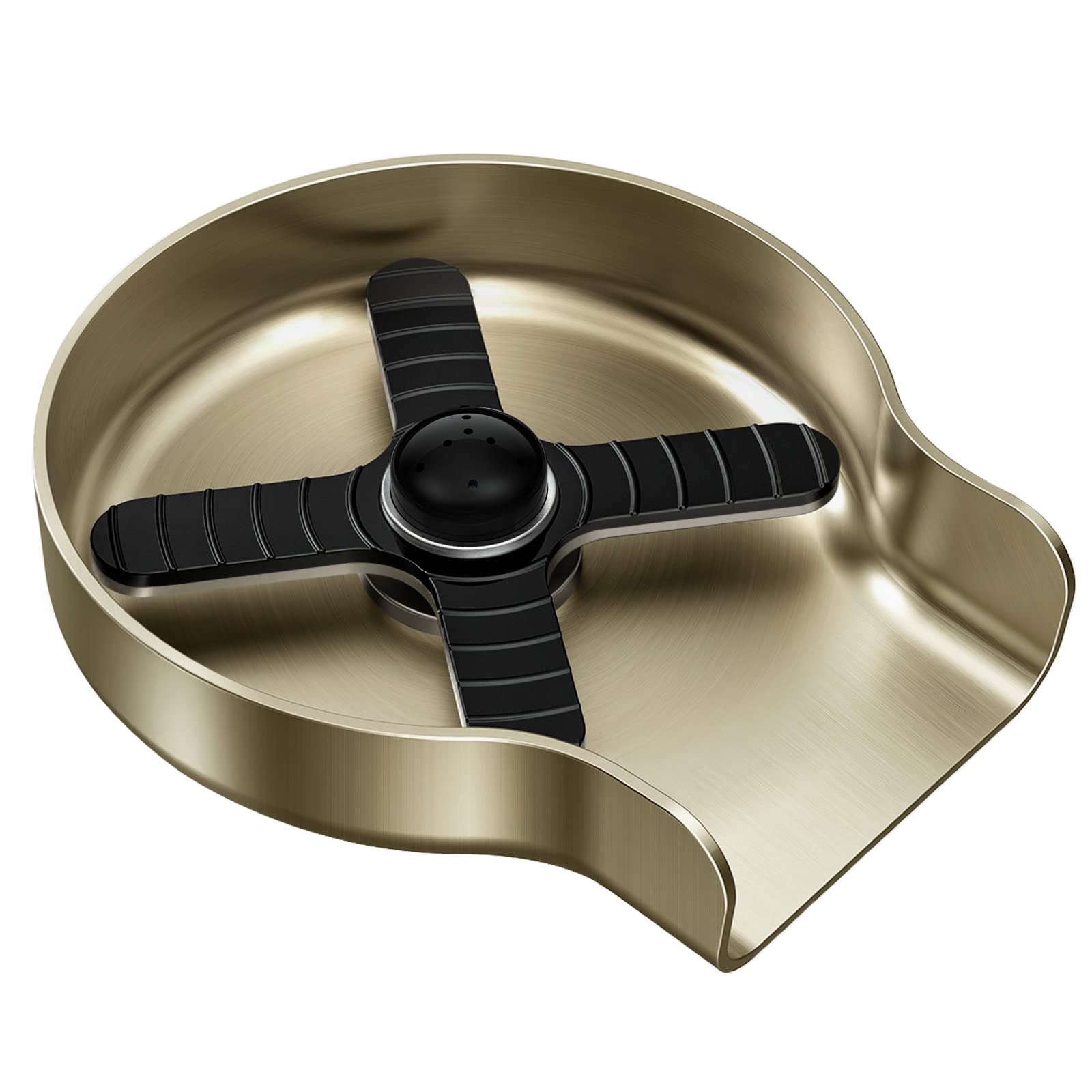 Premium Stainless Steel Glass Rinser for Kitchen Sinks - Bottle & Cup Washer for Bar, Home & Restaurant Use - Brushed Gold Finish Sink Accessory - Perfect for Wine Glasses, Baby Bottles & Coffee Mugs