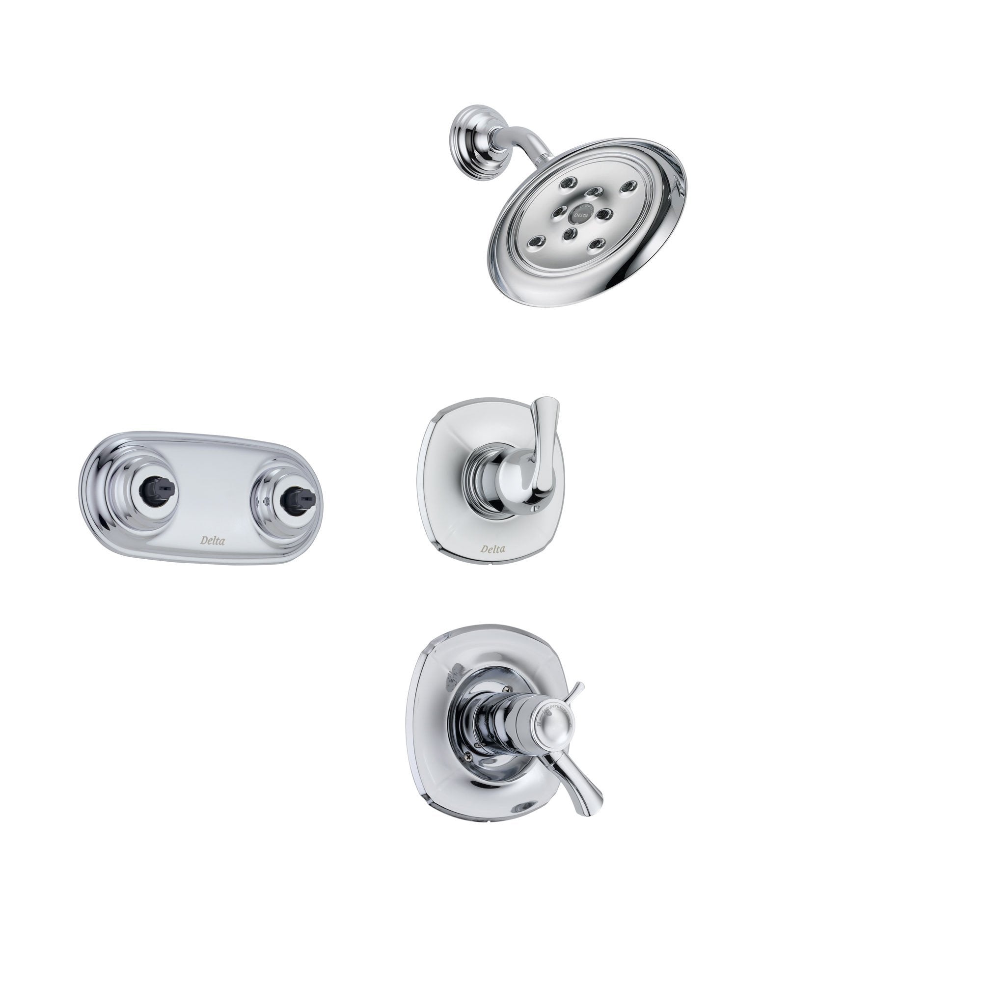 Delta Addison Chrome Thermostatic Shower System - 3-Function Diverter, Rainfall Showerhead & Dual Body Sprays (Model SS17T9285) | Perfect for Luxury Bathroom Renovations & Spa-Like Shower Experience