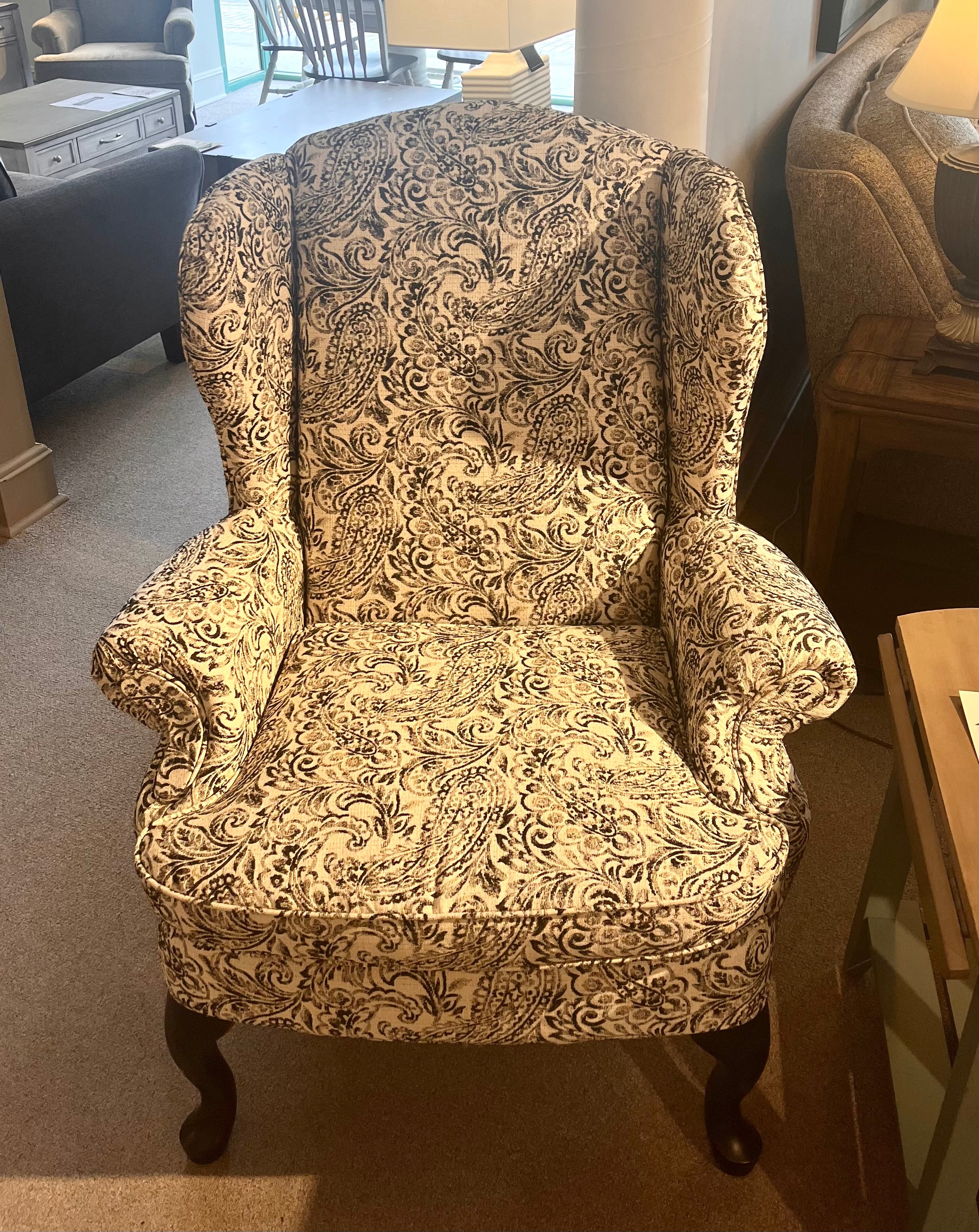 Stylish Sylivia Wingback Chair - Upholstered Accent Armchair for Living Room, Bedroom & Office - Elegant Home Decor & Comfortable Seating for Relaxing & Reading