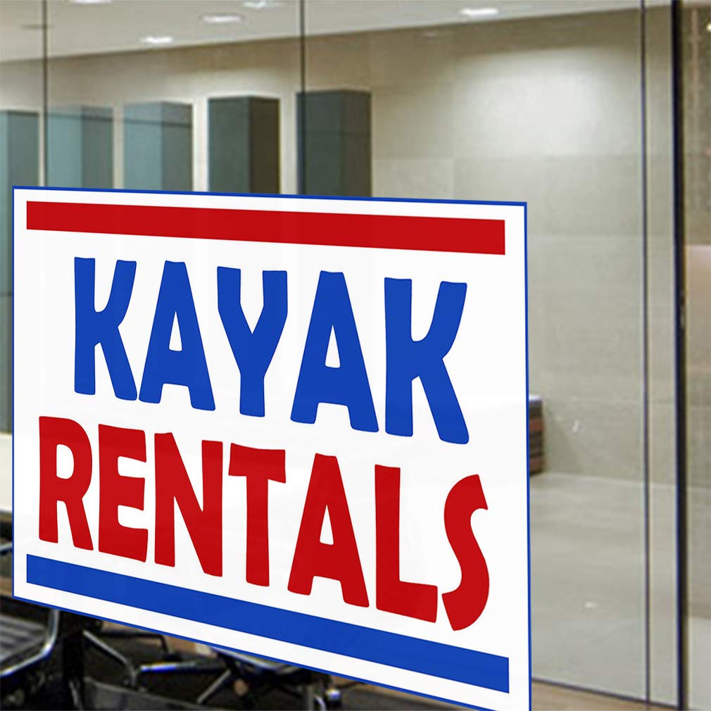 Premium Vinyl Decal Stickers - Multiple Sizes (10x7 Inches) for Kayak Rentals, Industrial Safety Signs & Labels - Red & Blue Options - Durable Waterproof Design for Outdoor Equipment, Rental Businesses & Safety Markings