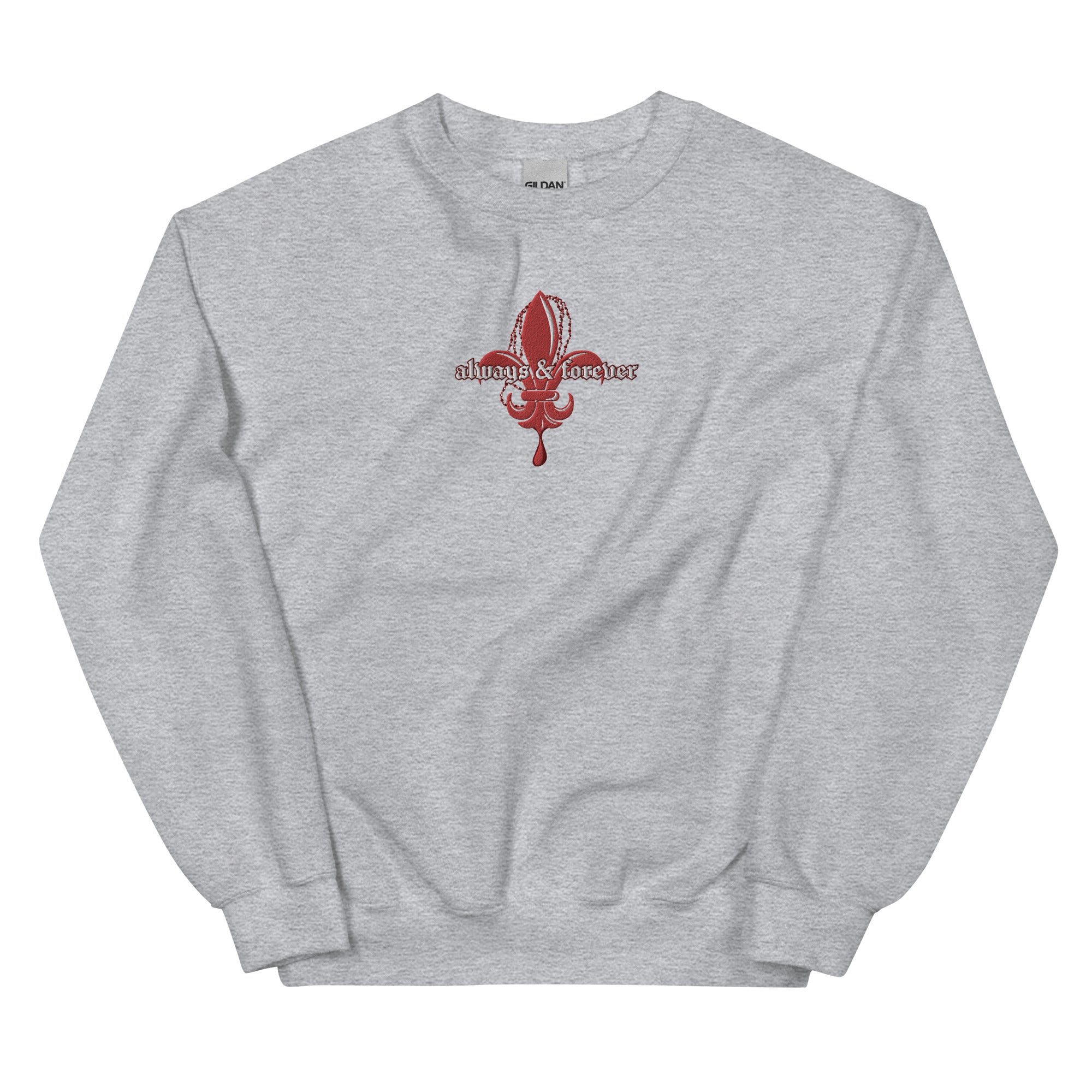 Always & Forever Embroidered Crew Neck Sweatshirt - Cozy Casual Pullover for Women | Perfect for Everyday Wear, Weekend Outfits & Relaxing at Home