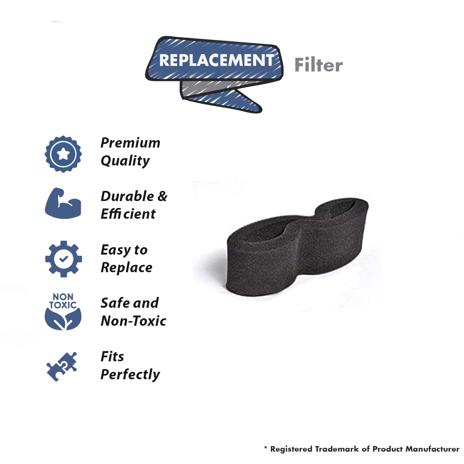 Bissell 68C7 Vacuum Foam Filter - Replacement Part 2038161 for Home Cleaning
