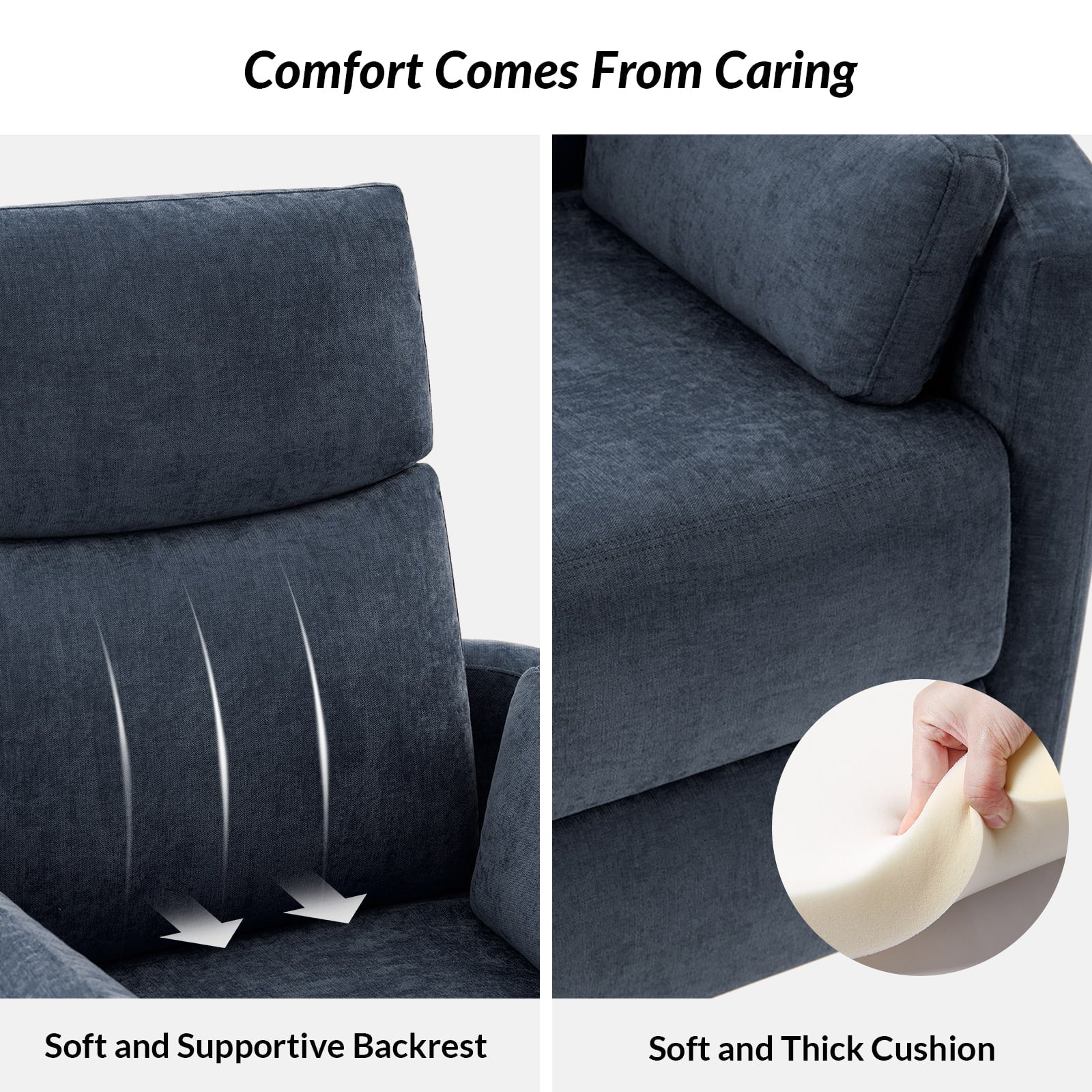 Monica Swivel Rocker Power Recliner Chair with Adjustable Headrest & Lumbar Support - Optional Removable Pillows - Perfect for Living Room, Home Theater & Relaxation