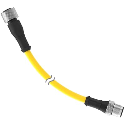 Banner Engineering DEE2R-84D M12 8-Pin Cordset - 1.22m Yellow PVC Cable (Female to Male) for Industrial Automation & Sensor Connectivity | Perfect for Factory Equipment, Robotics & PLC Systems