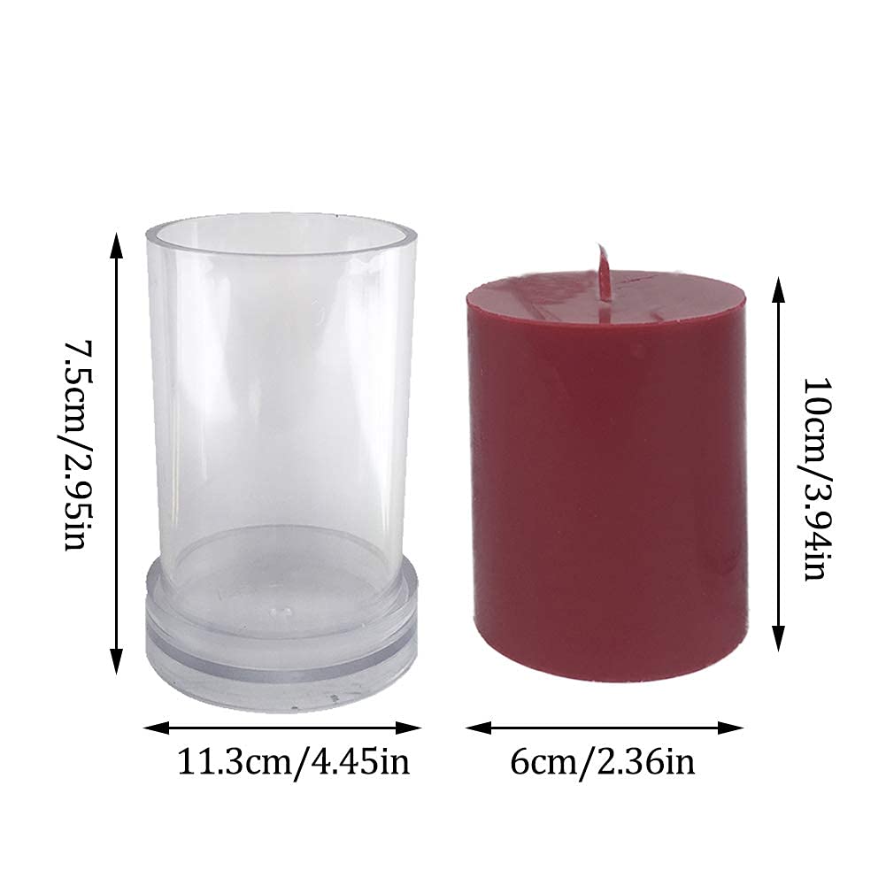 Premium Plastic Candle Molds for DIY Candle Making - Reusable Cylinder & Pillar Candle Molds for Wedding, Dinner, Home Decor & Gift Making (1 Piece) - Perfect for Handmade Soy Wax, Beeswax & Paraffin Candles