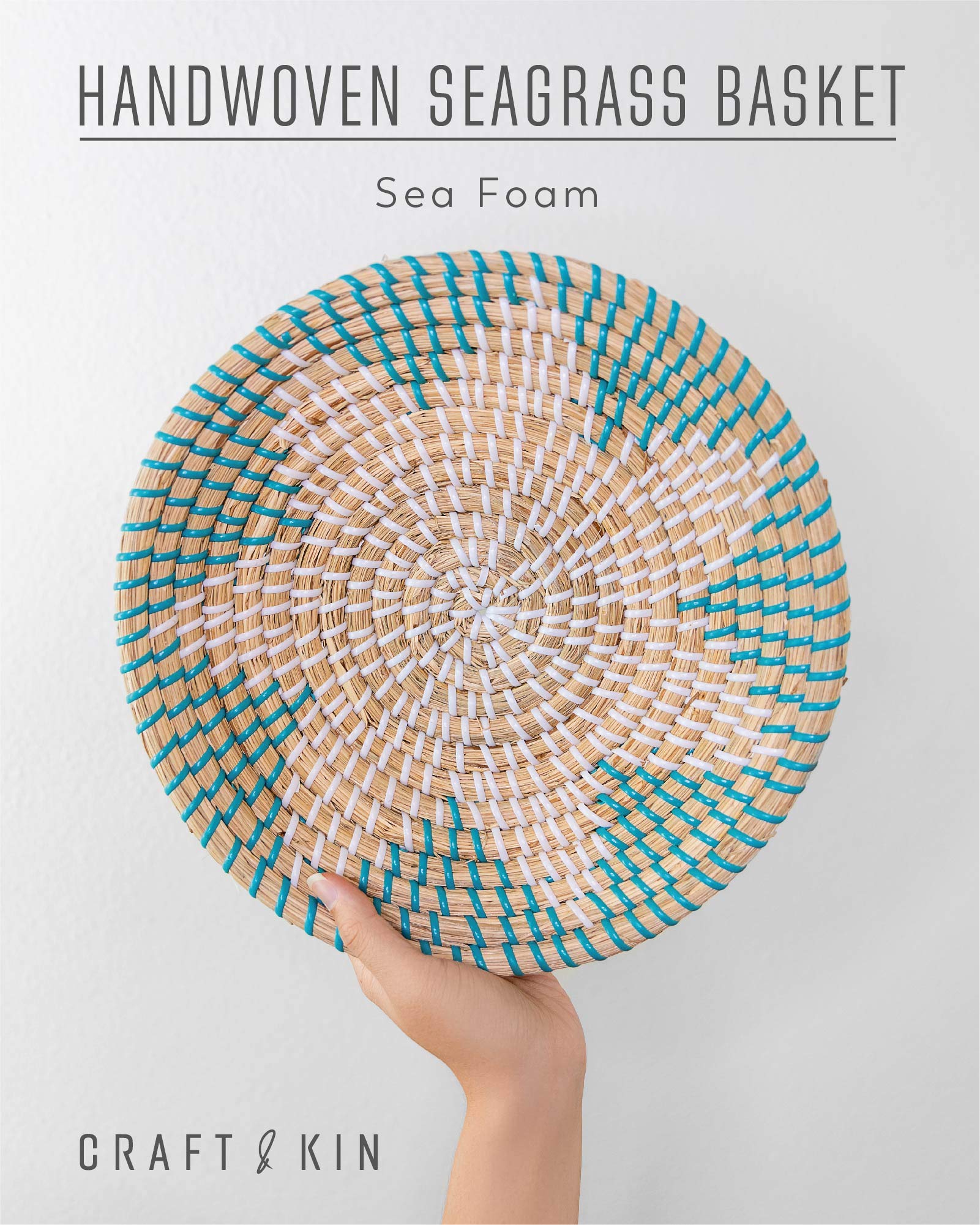 Handmade Boho Woven Wall Basket - Seagrass Decor for Bedroom, Kitchen & Living Room