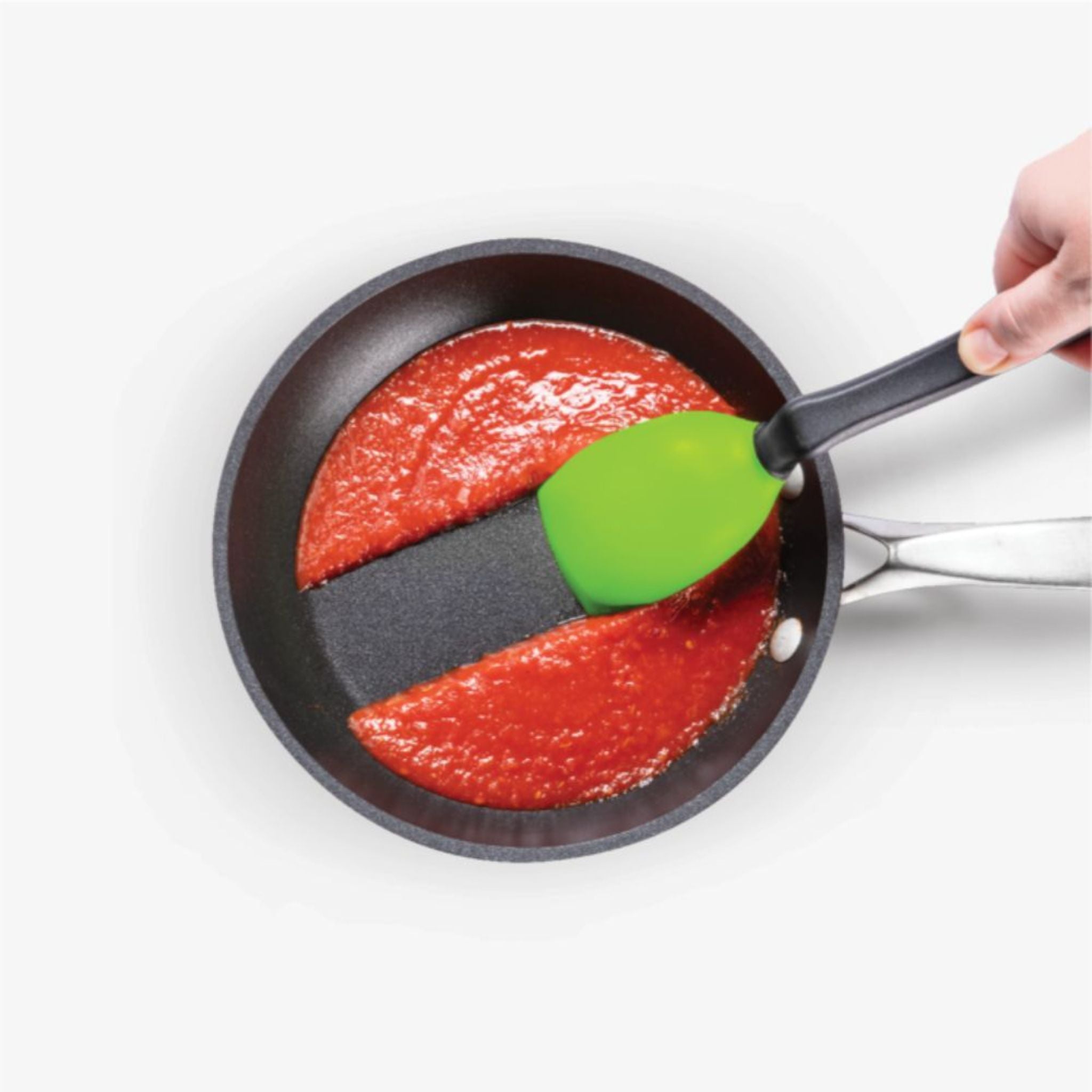 DreamFarm Nylon/Silicone Scraping Spoon - Green Kitchen Utensil for Mixing, Folding & Scraping - Perfect for Baking, Cooking & Food Prep (SH DFSU2669 GR)