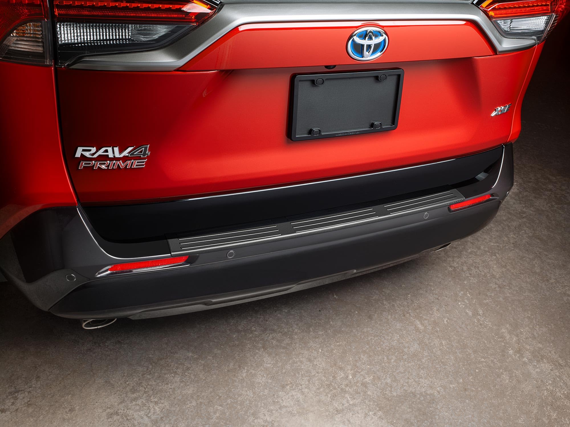 WeatherTech Custom BumperTopper for Toyota RAV4, Prime & Hybrid Models - Rear Bumper Protector (BP0014) Black | Durable Scratch Protection for SUV Cargo Loading & Pet Transport