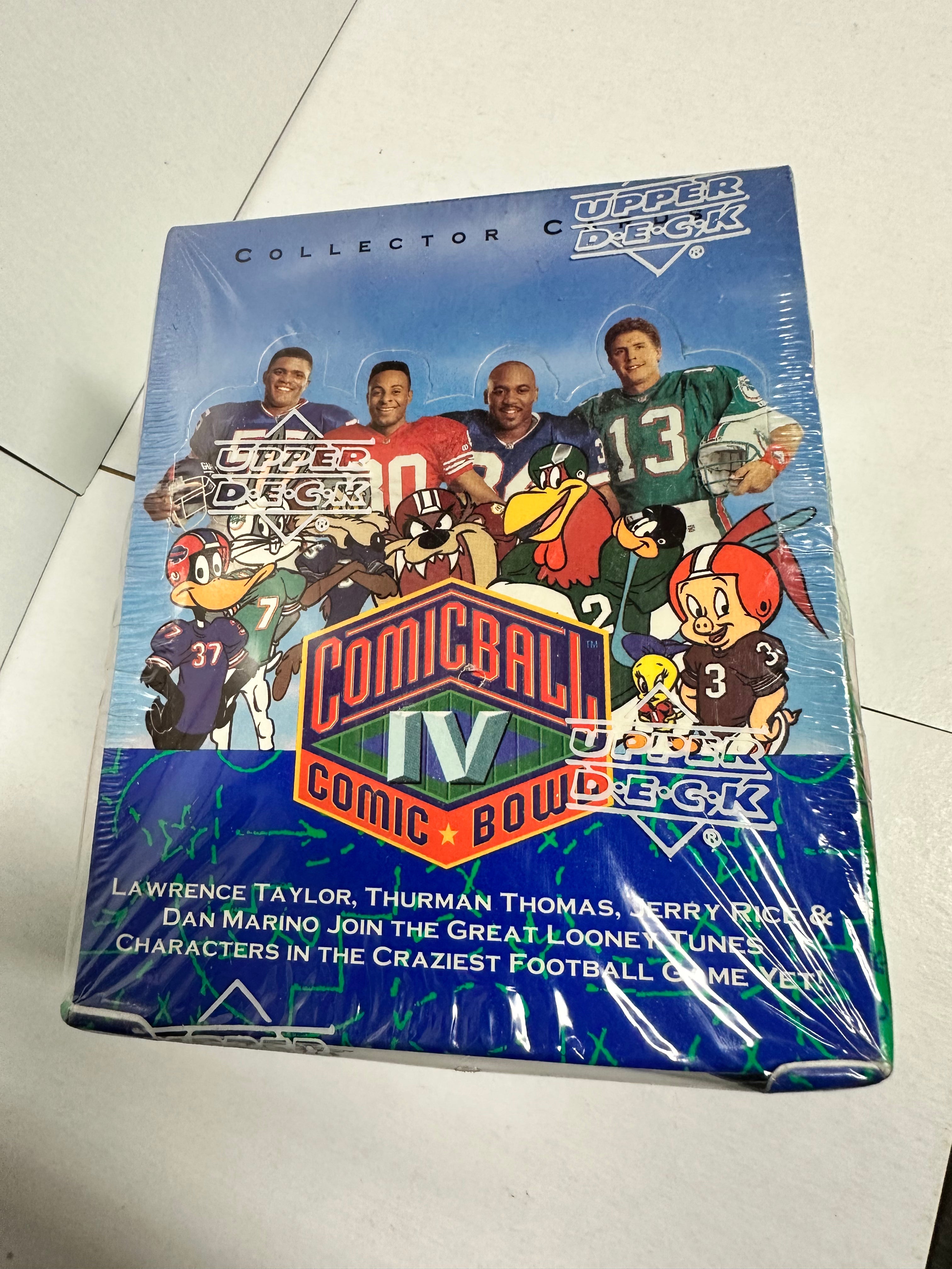 1993 Upper Deck Factory Sealed Comic Ball Football Trading Card Box - Collectible Vintage Sports Memorabilia for Fans & Investors (Perfect for Display, Gifts, and Card Grading)