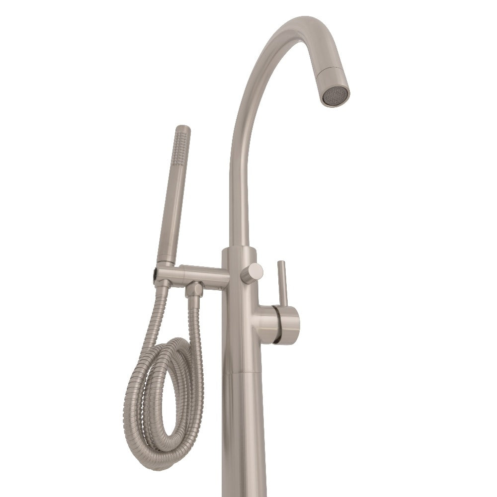ZLINE Emerald Bay Bathtub Filler with Hand Shower in Brushed Nickel - Luxury Bathroom Faucet for Freestanding Tubs, Perfect for Spa-Like Relaxation at Home