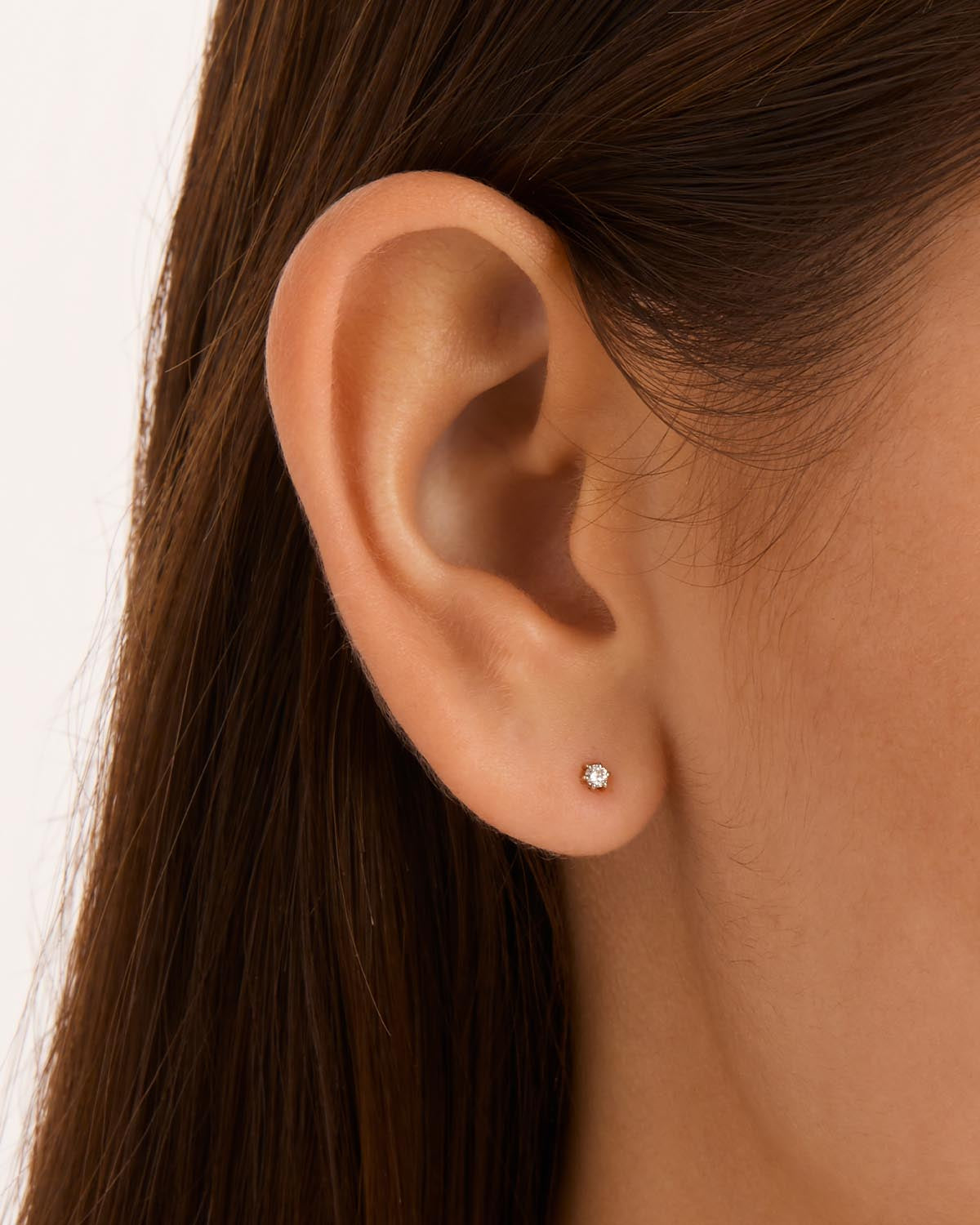 14K Solid Gold Sweet Droplet Diamond Earrings - 2mm Dainty Stud Earrings for Women | Perfect for Everyday Wear, Date Nights & Special Occasions
