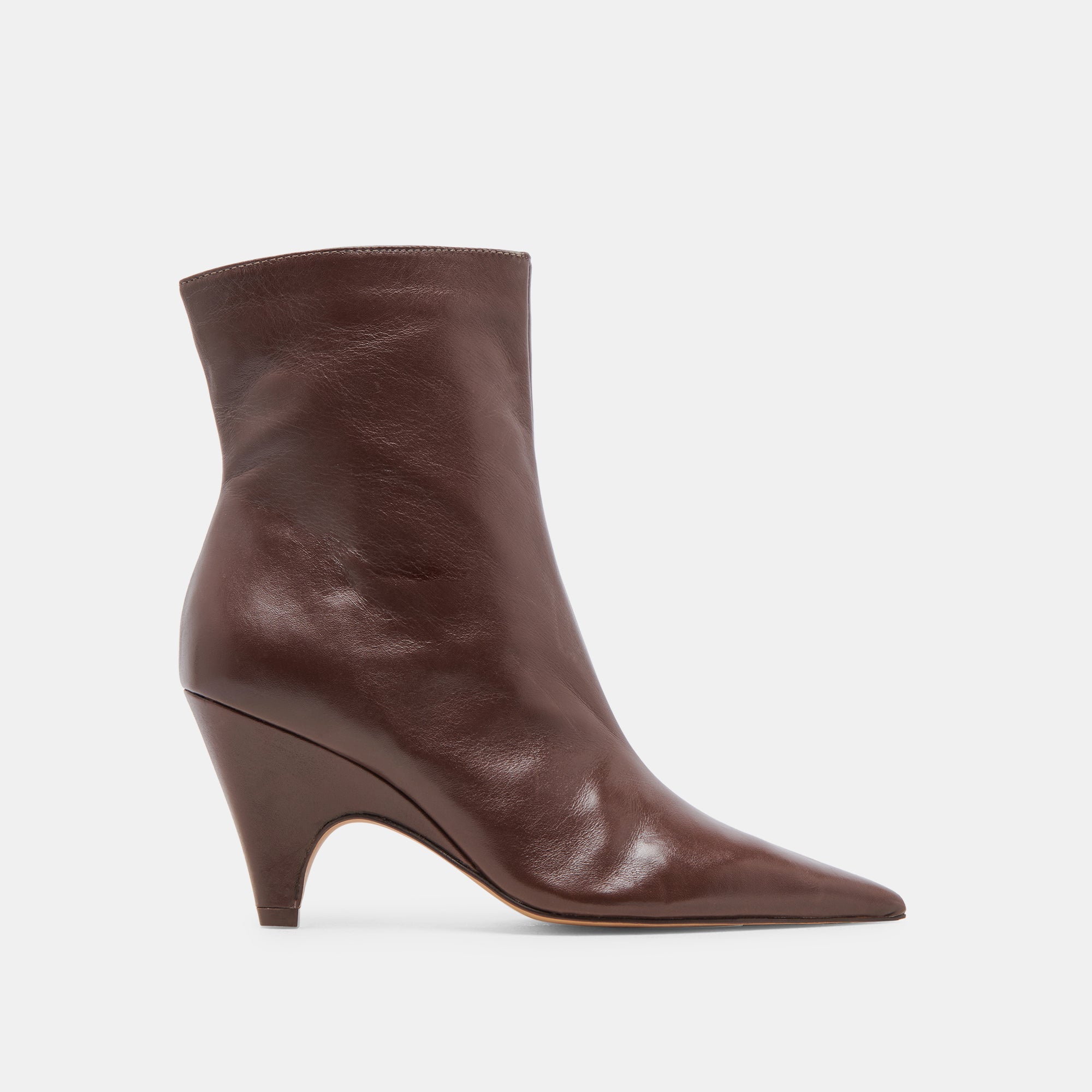 Premium Mahogany Leather CALICO Booties for Women - Stylish & Comfortable Ankle Boots for Fall, Winter & Casual Outfits