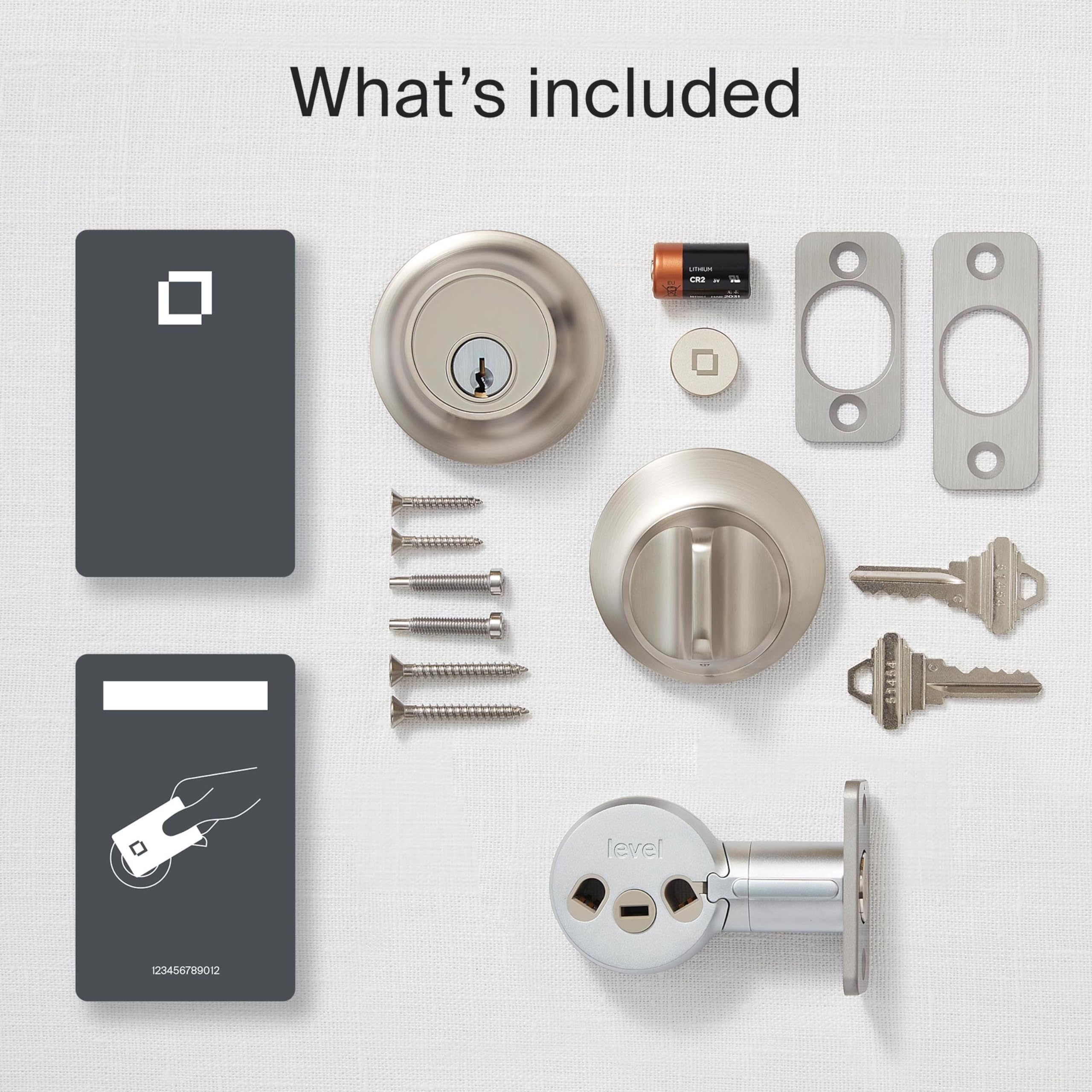Level Lock+ Deadbolt Smart Lock - World's Smallest Apple Home Key Enabled Smart Lock - iOS & Android App Control - Satin Nickel Finish - Perfect for Smart Homes & Vacation Rentals