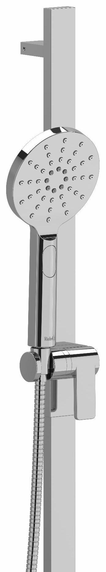 3-Function Adjustable Handheld Shower Head with 31-Inch Slide Bar - 1.8 GPM Chrome Finish (Model 4844C WS RIOBEL) - Perfect for Bathroom Renovation & Spa-Like Shower Experience