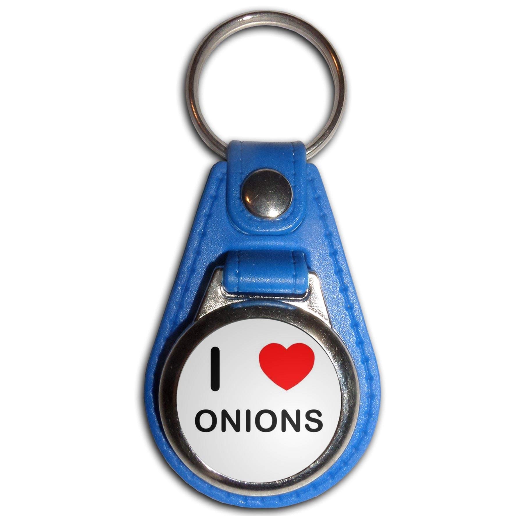 I Love Onions Plastic Keychain - Custom Color Medallion Key Ring for Keys, Bags & Gifts - Fun Novelty Accessory for Onion Lovers, Kitchen Decor & Unique Gifts