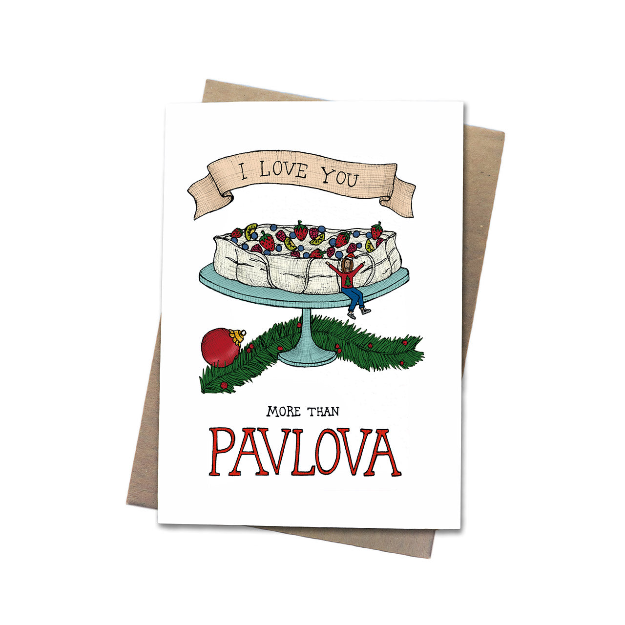I Love Pavlova Greeting Card - Elegant Thank You Card for Bakers, Chefs & Dessert Lovers - Perfect for Birthday, Anniversary & Holiday Gifting