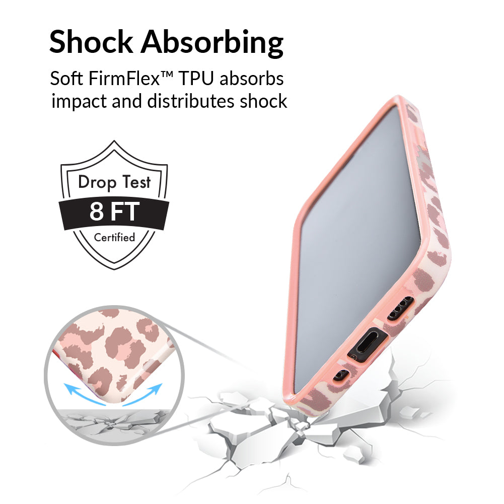 Trendy Blush Leopard Print iPhone Case - Stylish Protective Cover for iPhone 12/13/14/15 Pro Max - Perfect for Fashion Lovers & Everyday Use