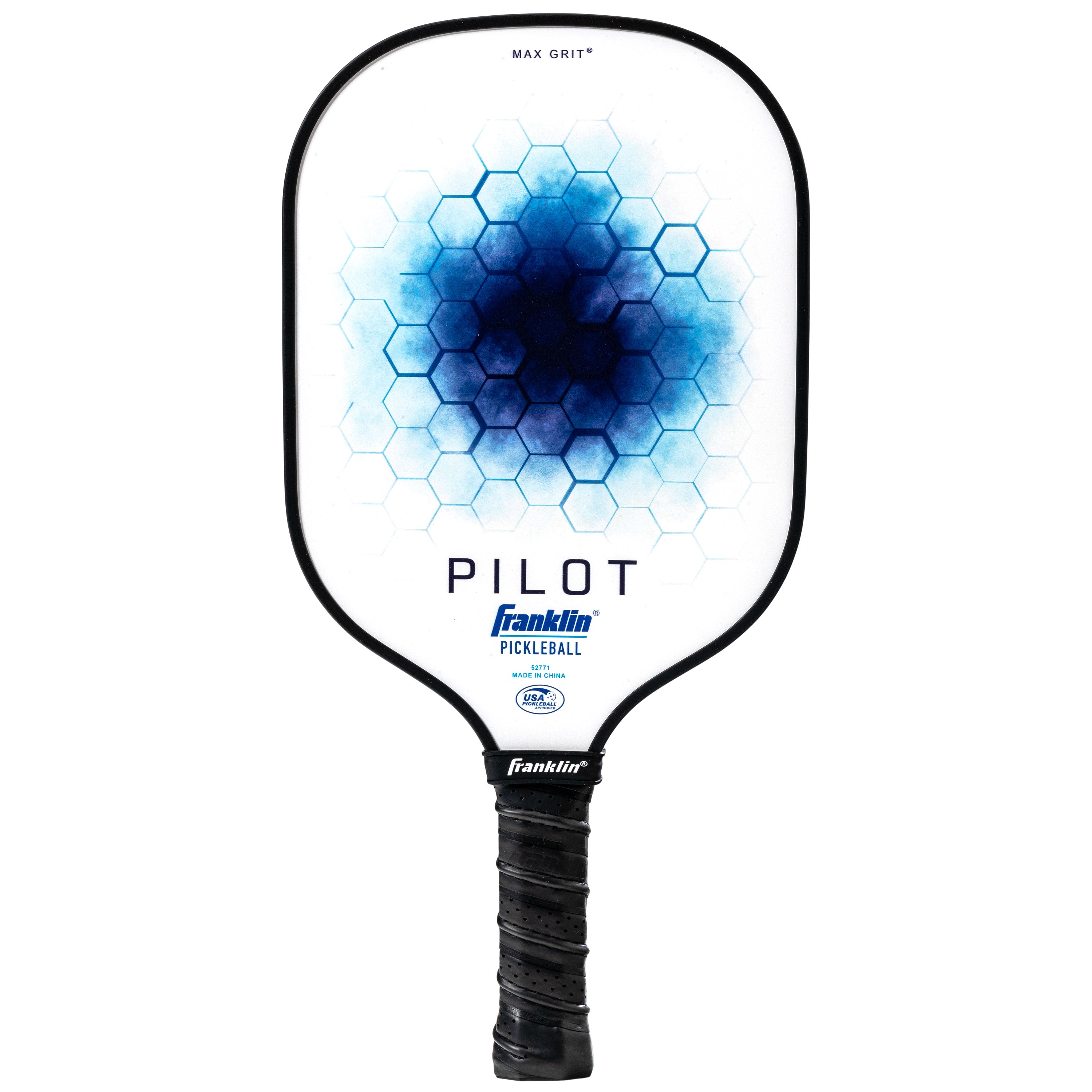 Franklin Pilot Pickleball Paddle - Premium Carbon Fiber Surface with Cushion Grip | Perfect for Indoor & Outdoor Court Play, Tournaments & Recreational Games