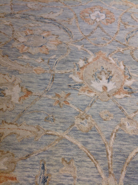 8' X 10' Perry Light Blue & Terra Cotta Area Rug - Soft Modern Living Room Carpet for Home Decor, Bedroom, Office